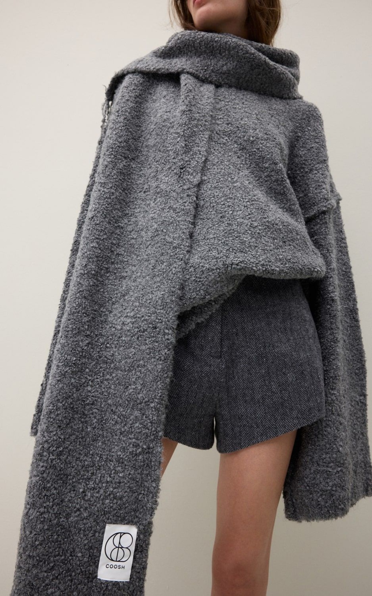 Boucle Dropped Shoulder Sweater
