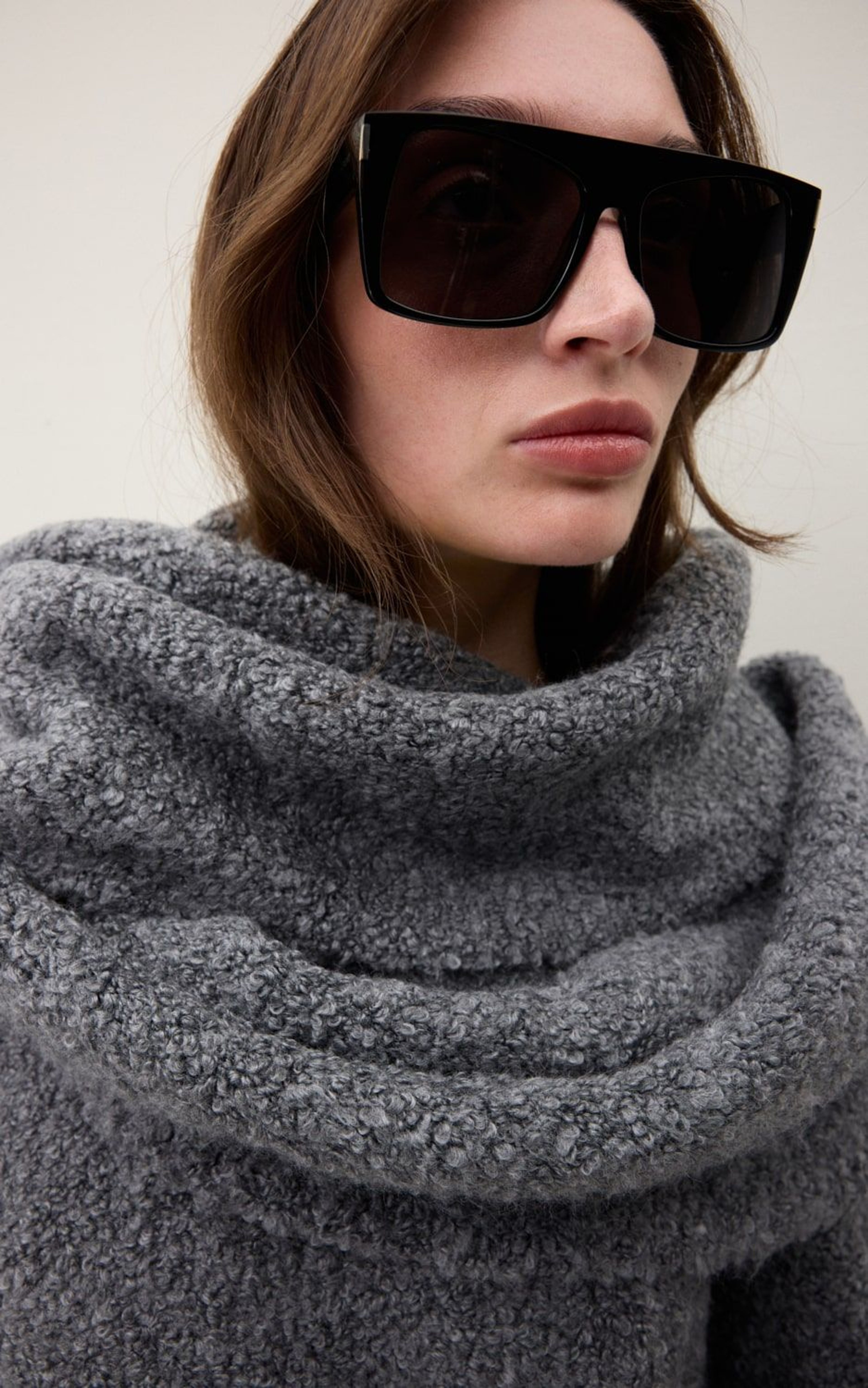 Fringed Boucle Scarf