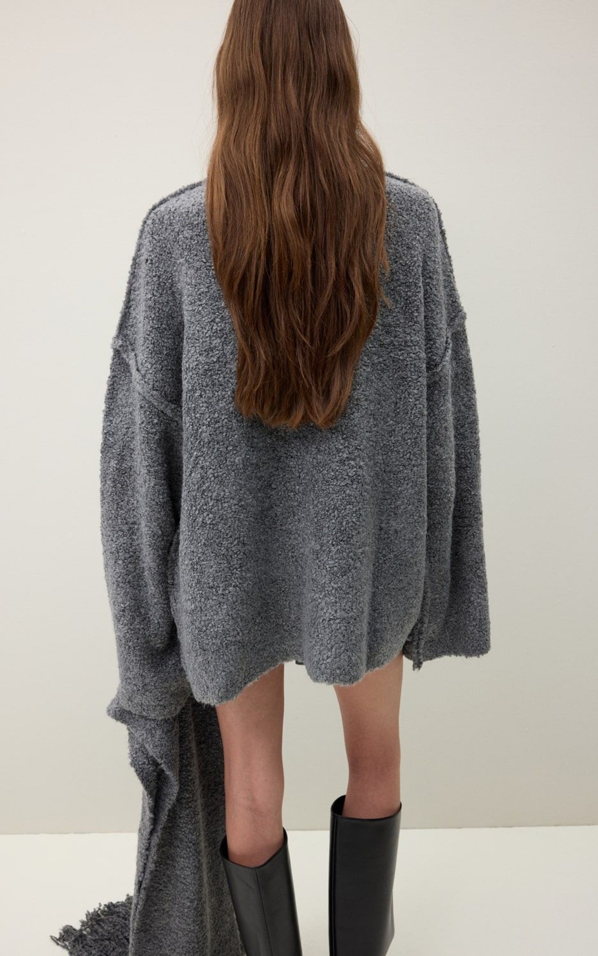 Boucle Dropped Shoulder Sweater