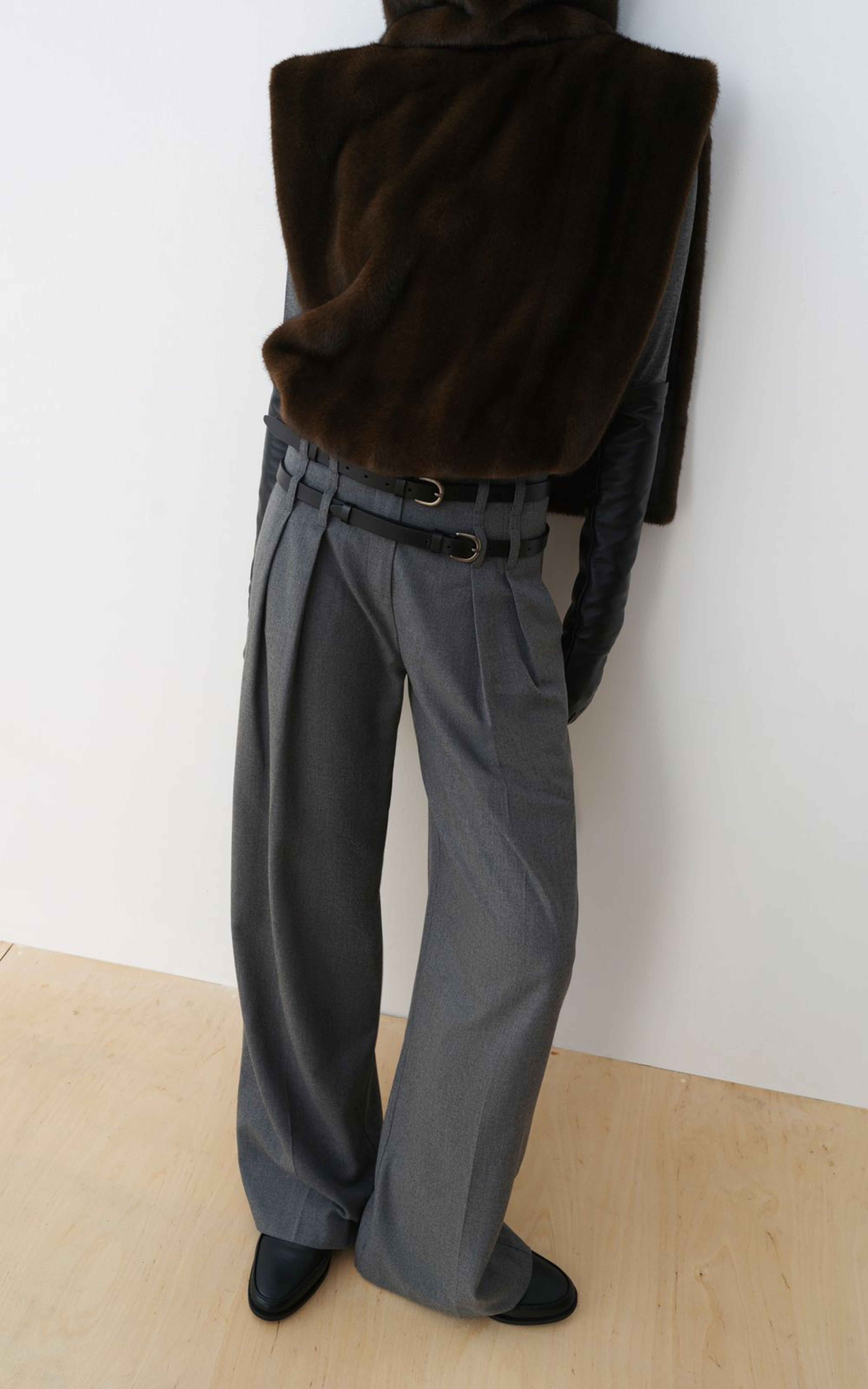 Palazzo Pants with Double Belt