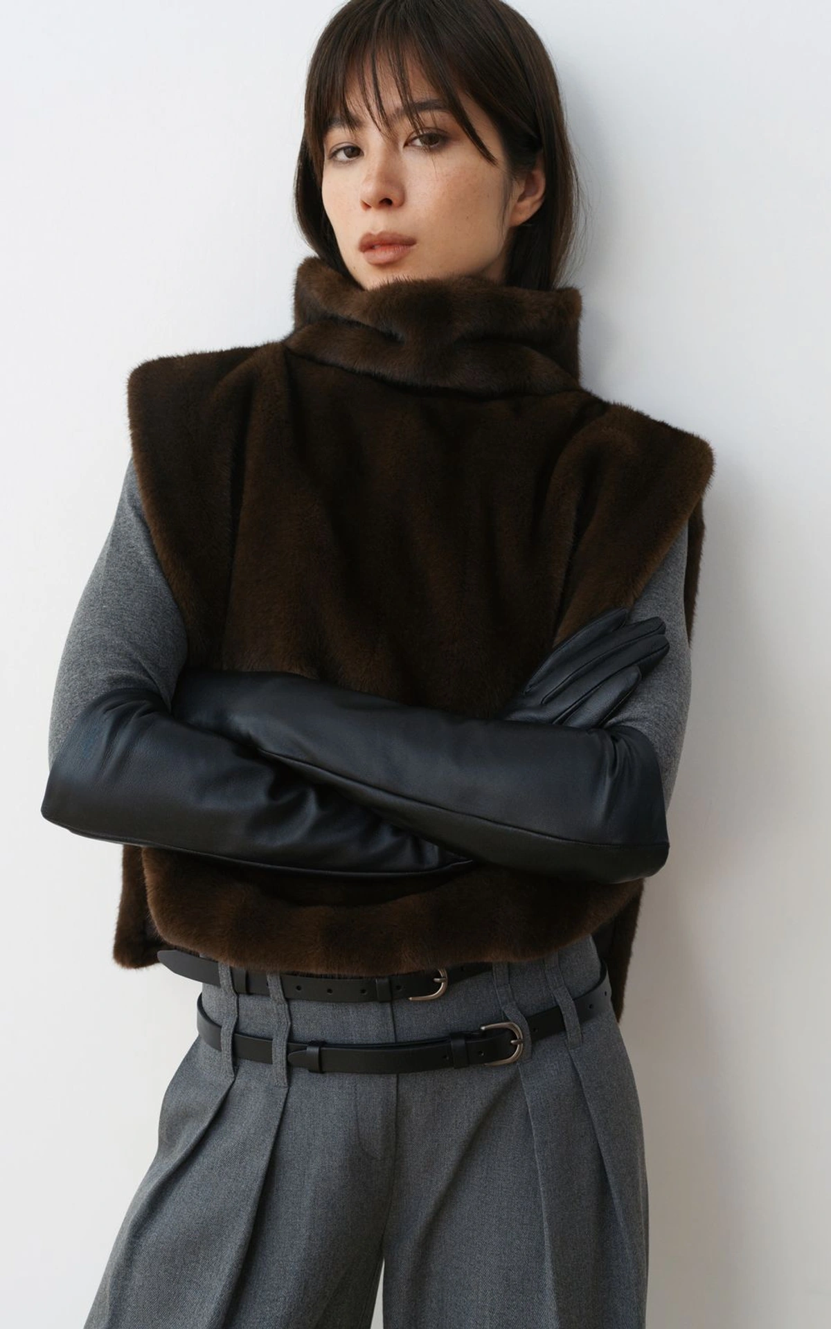 Long Leather Gloves