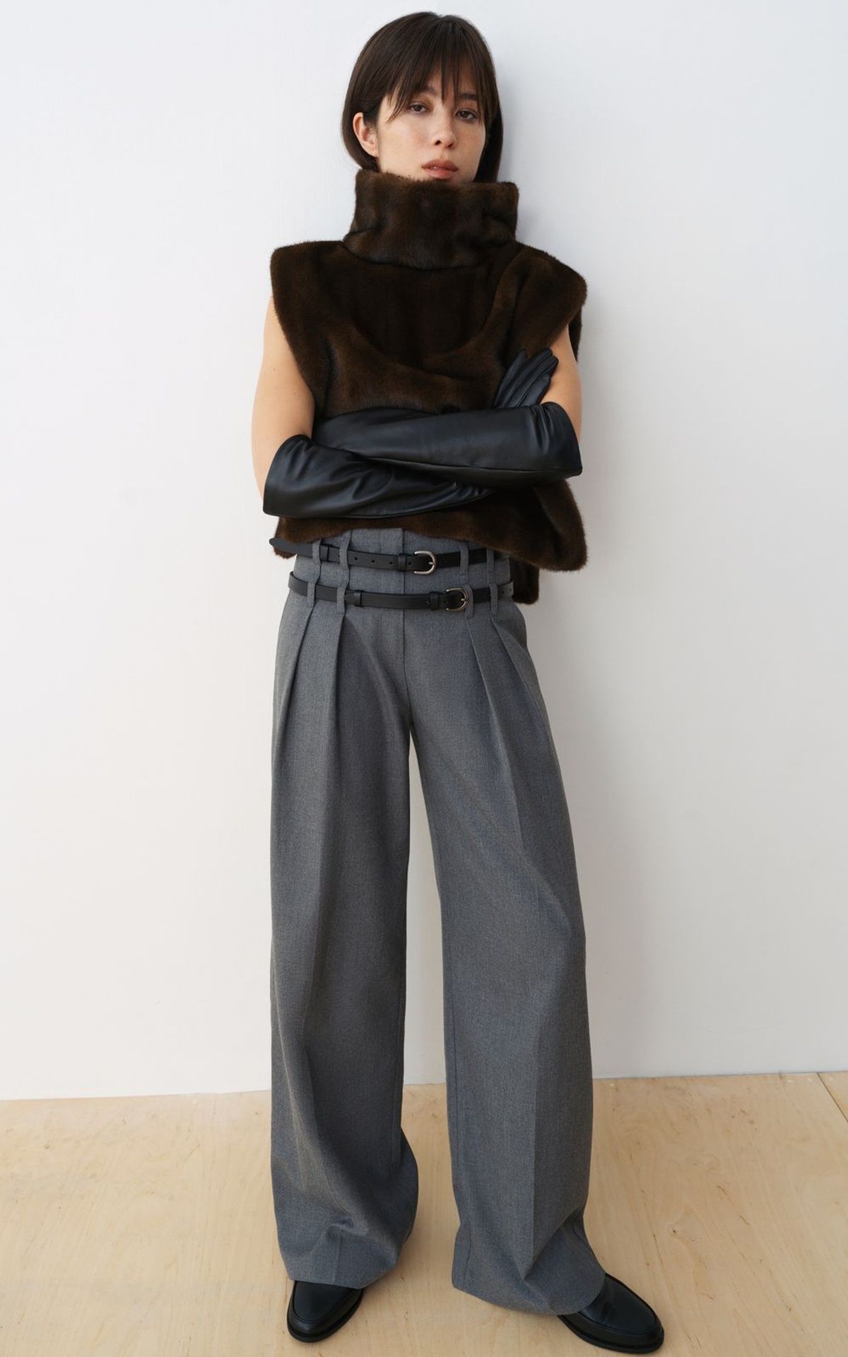 Palazzo Pants with Double Belt