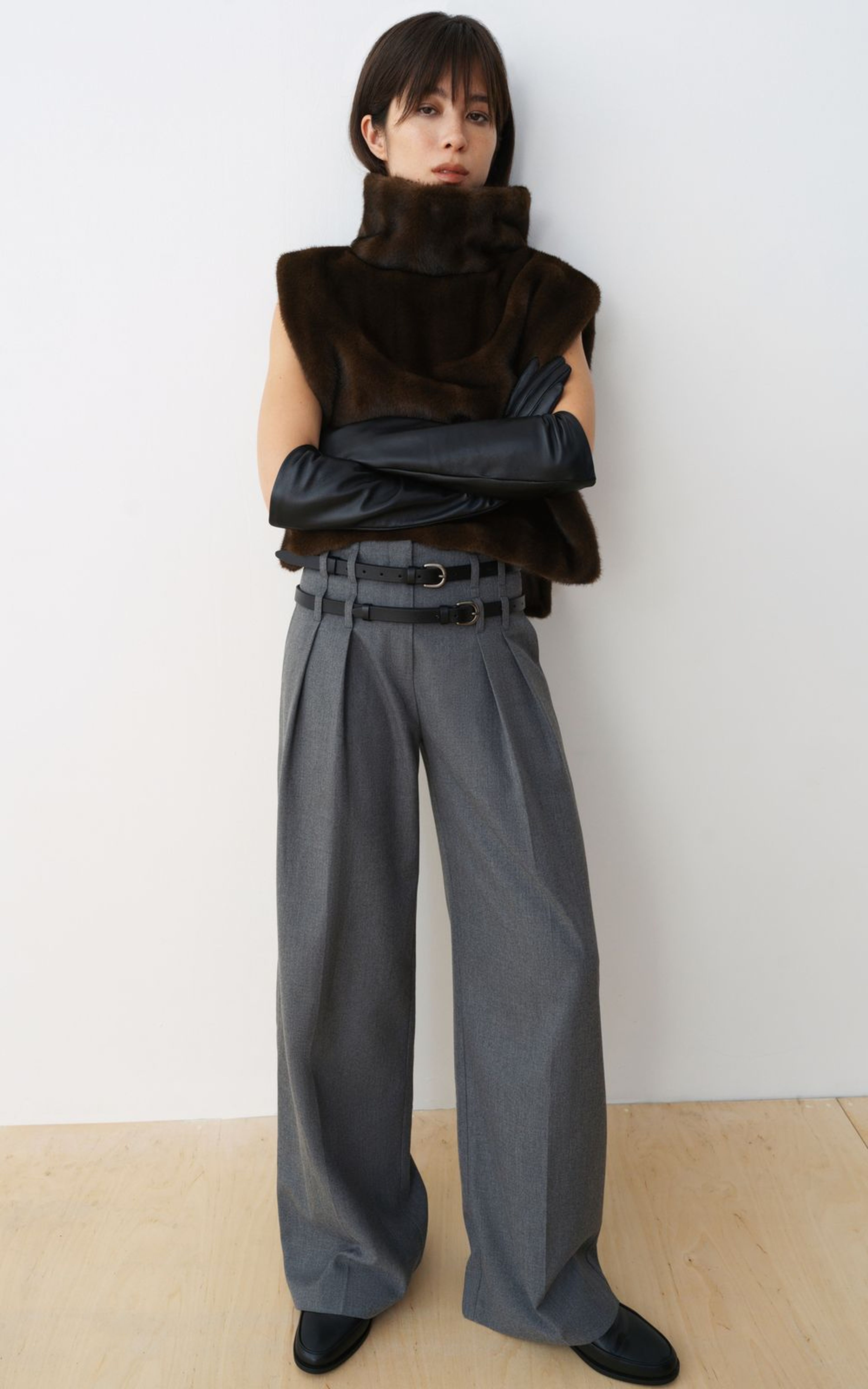 Palazzo Pants with Double Belt
