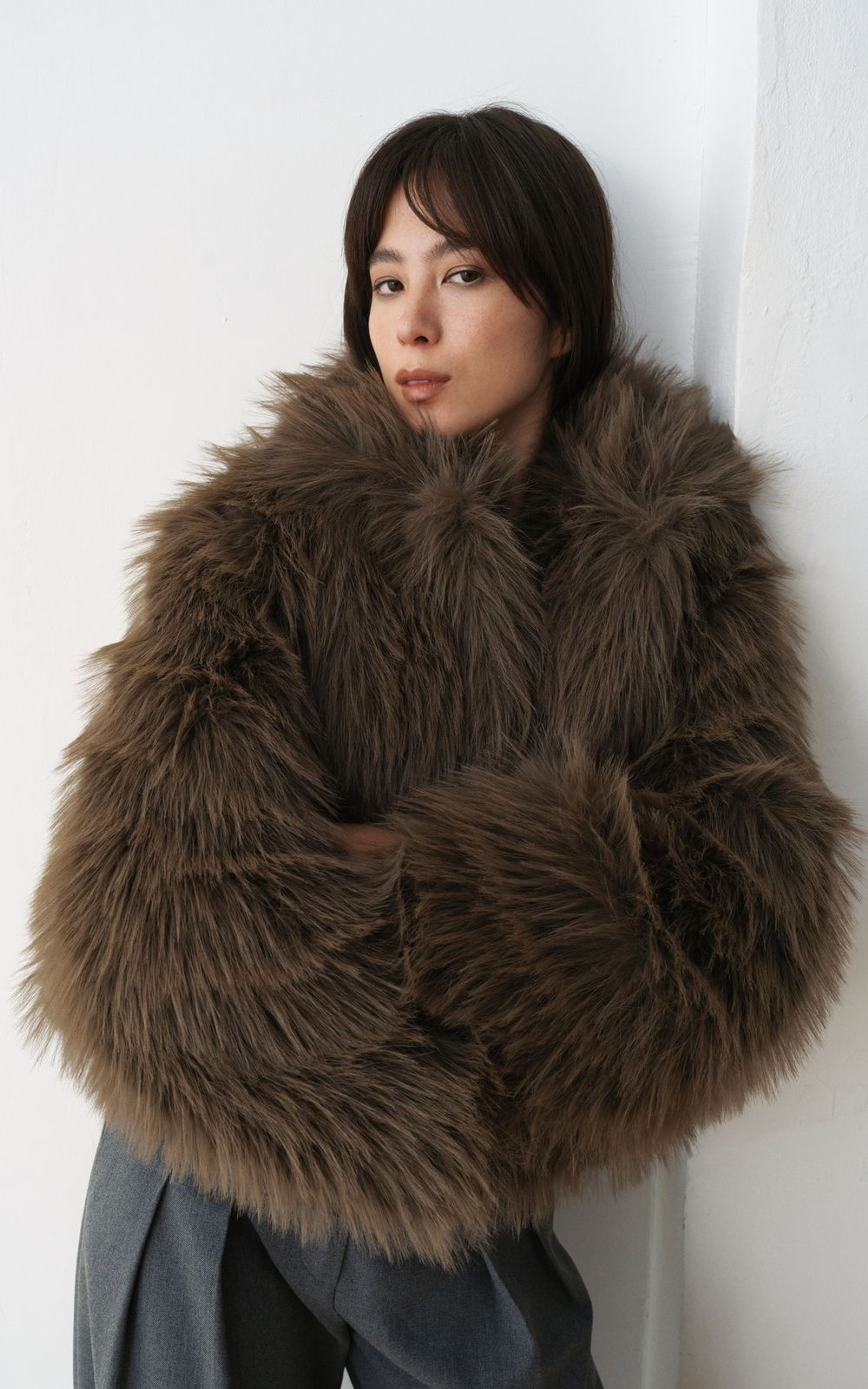 Шуба коротка JADE зі штучного хутра