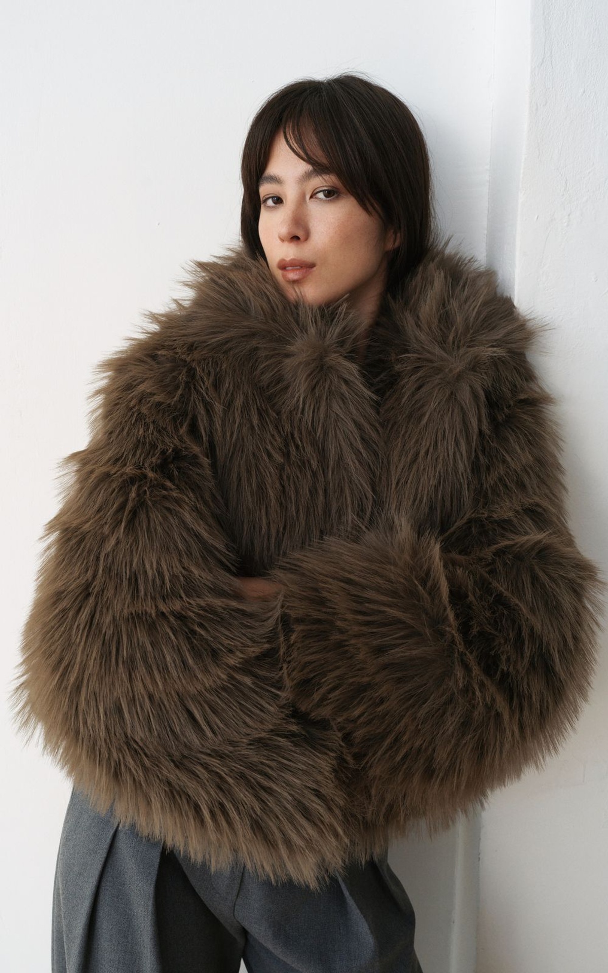 JADE Short Faux Fur Coat