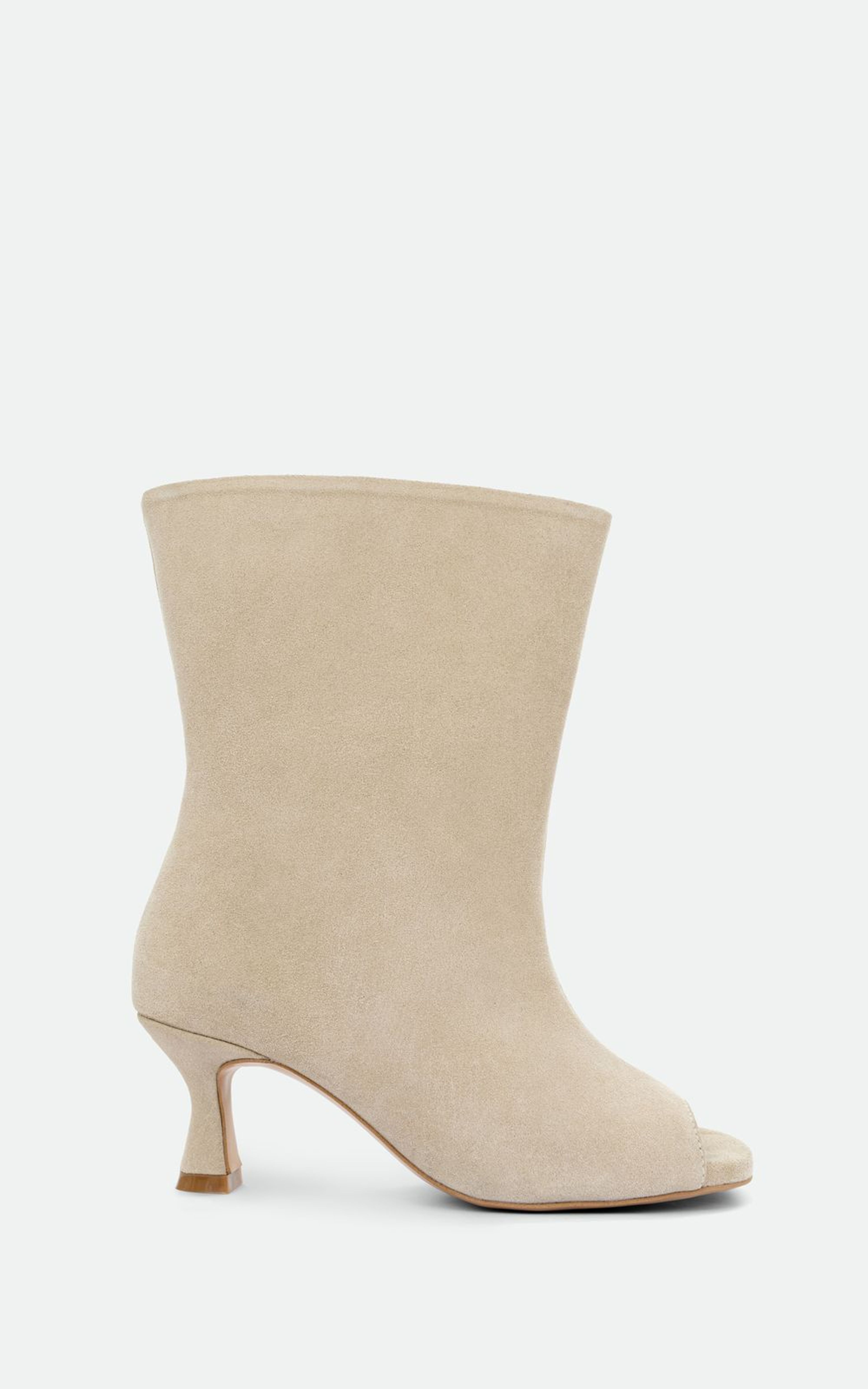 Open-Toe Suede Ankle Boots SAFARI