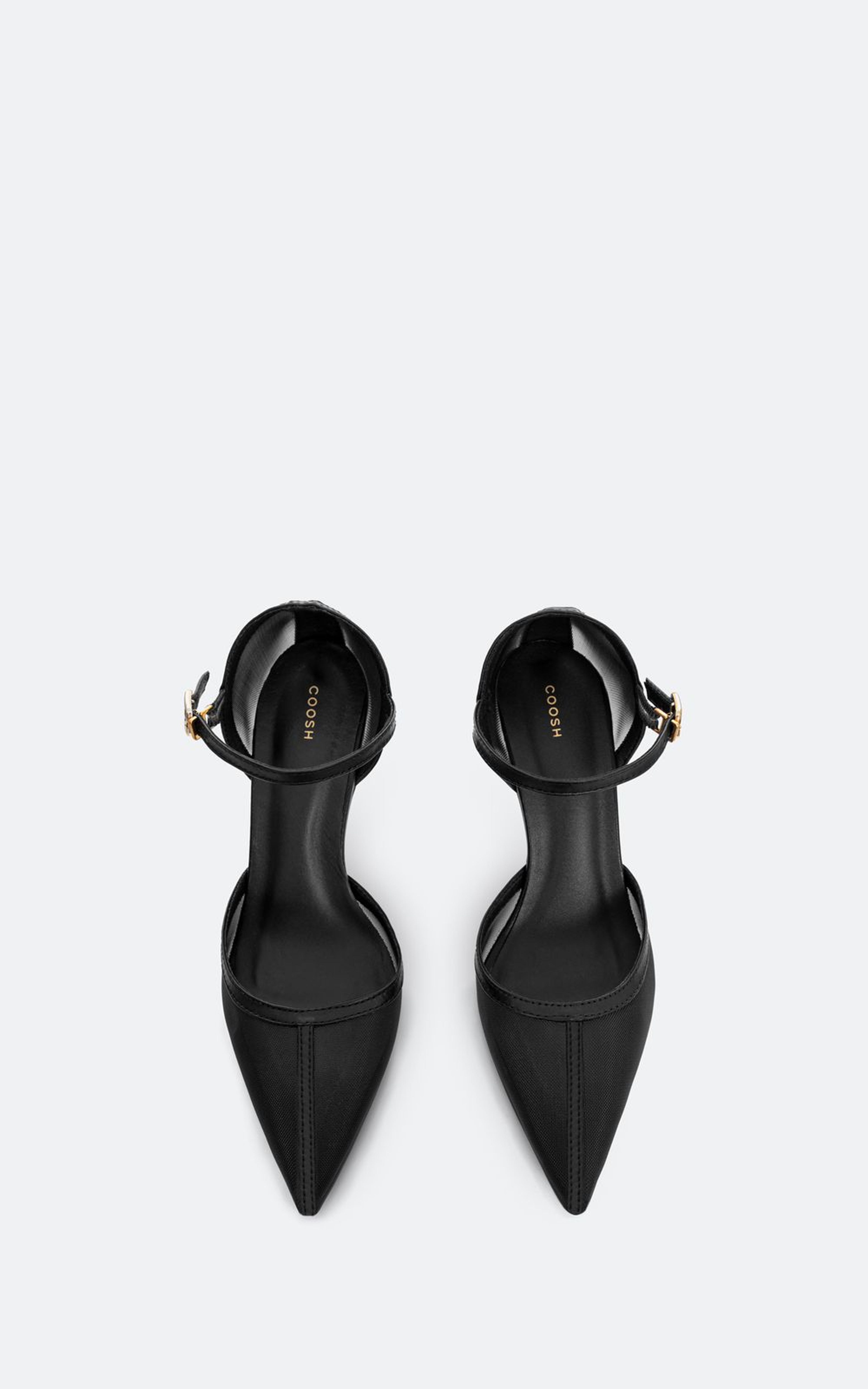 Semi-Sheer Mesh Heels