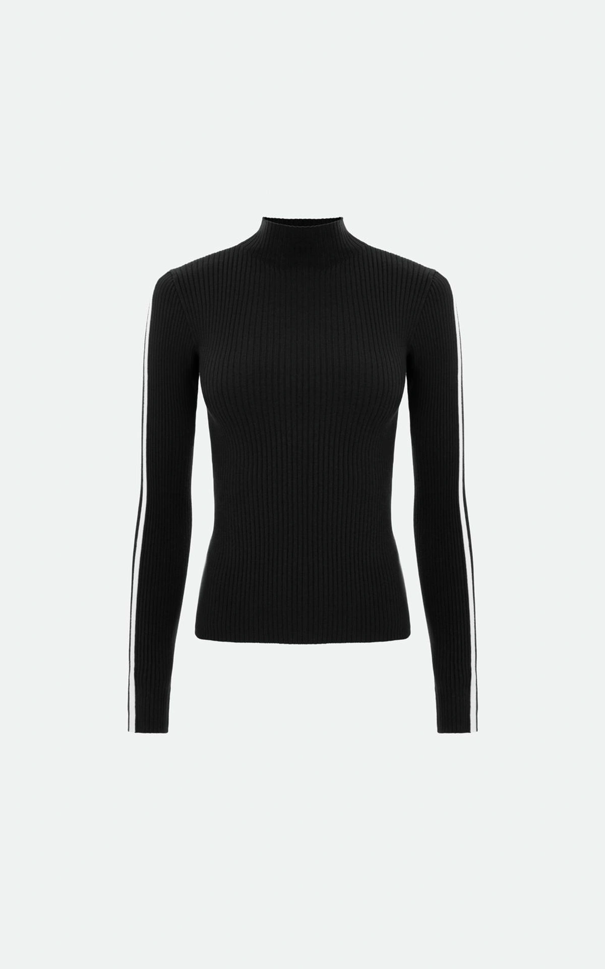 Ribbed Contrast Stripe Longsleeve