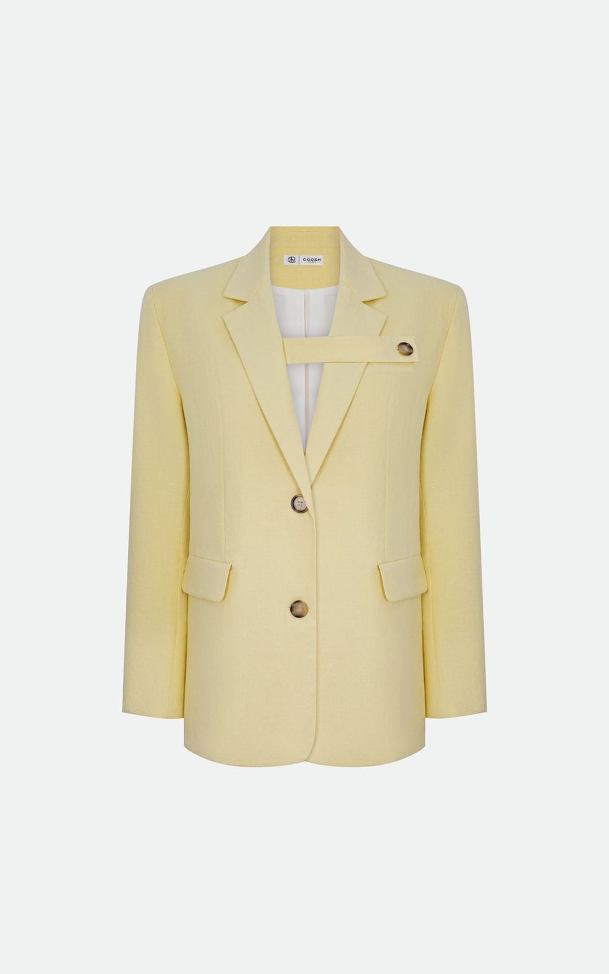 Single-breasted Blazer with Strap Detail