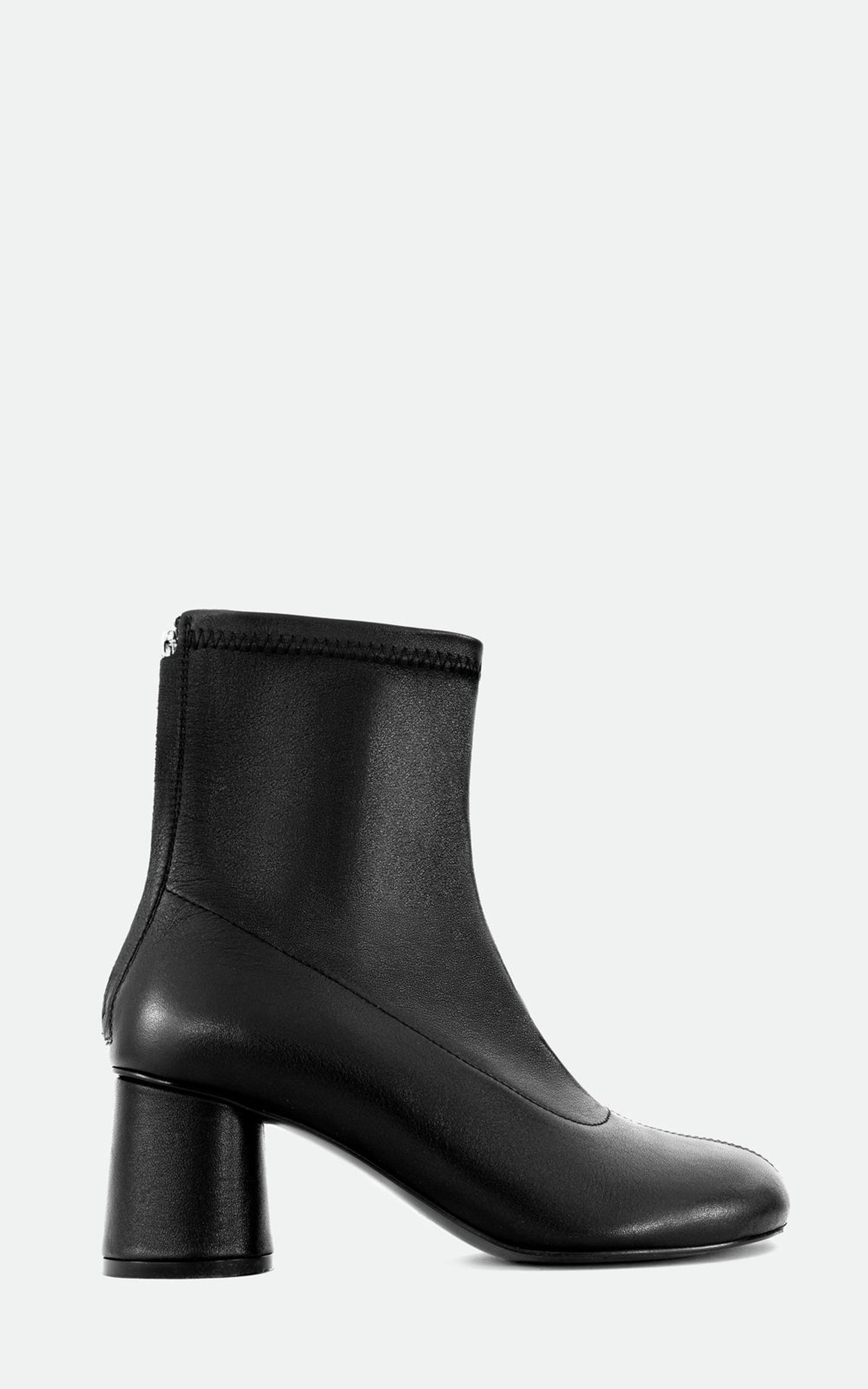 STELLA Leather Ankle Boots on Block Heel