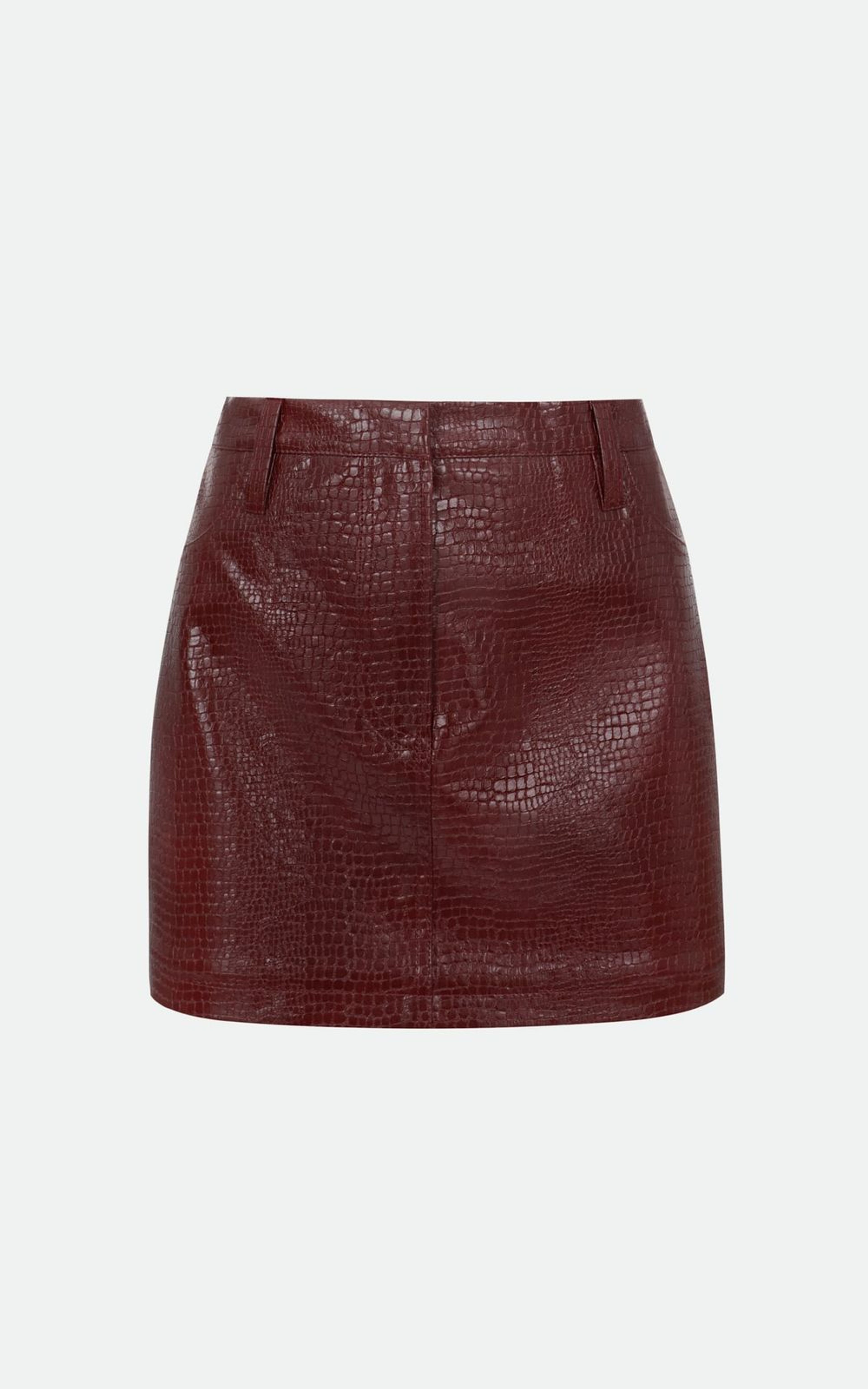 Mini Skirt in Textured Faux Leather