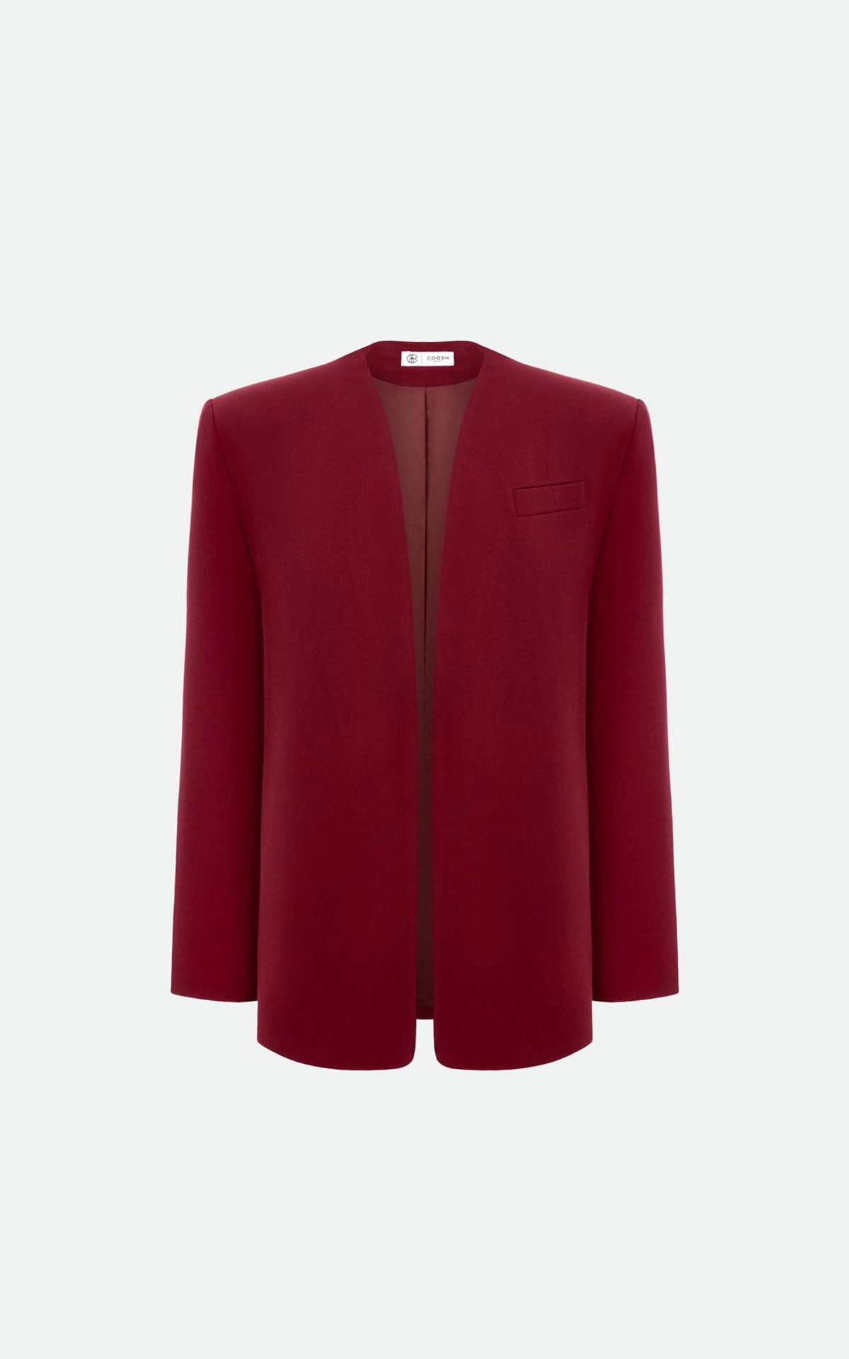 Collarless Tailored Jacket