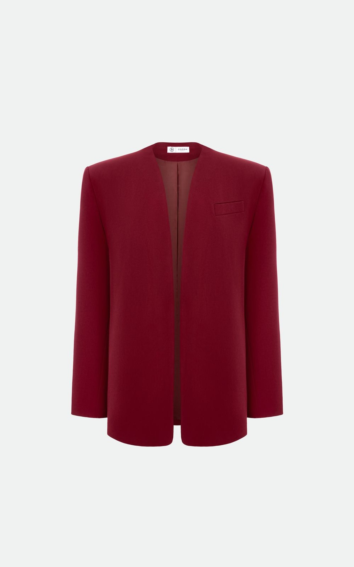 Collarless Tailored Jacket