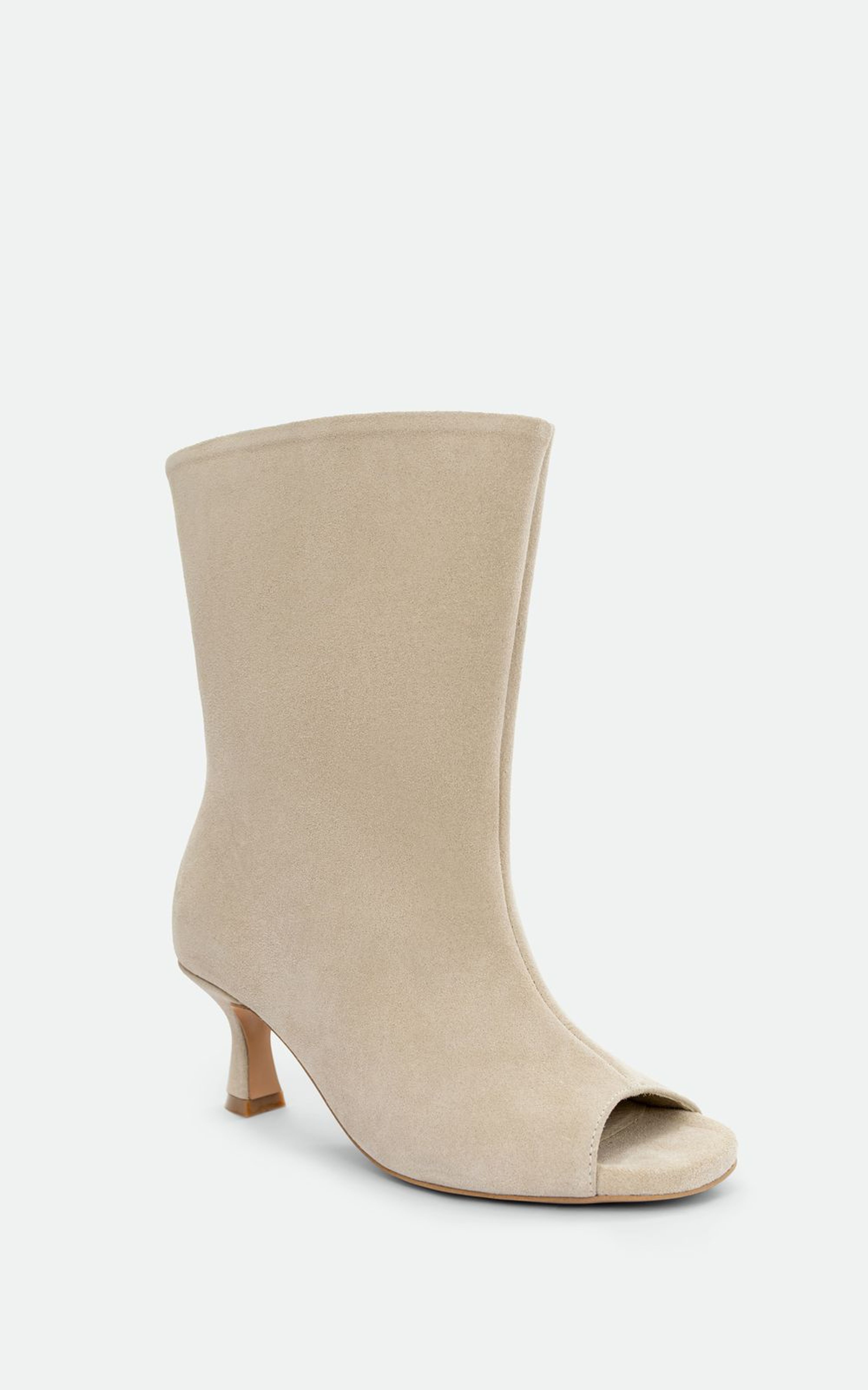 Open-Toe Suede Ankle Boots SAFARI