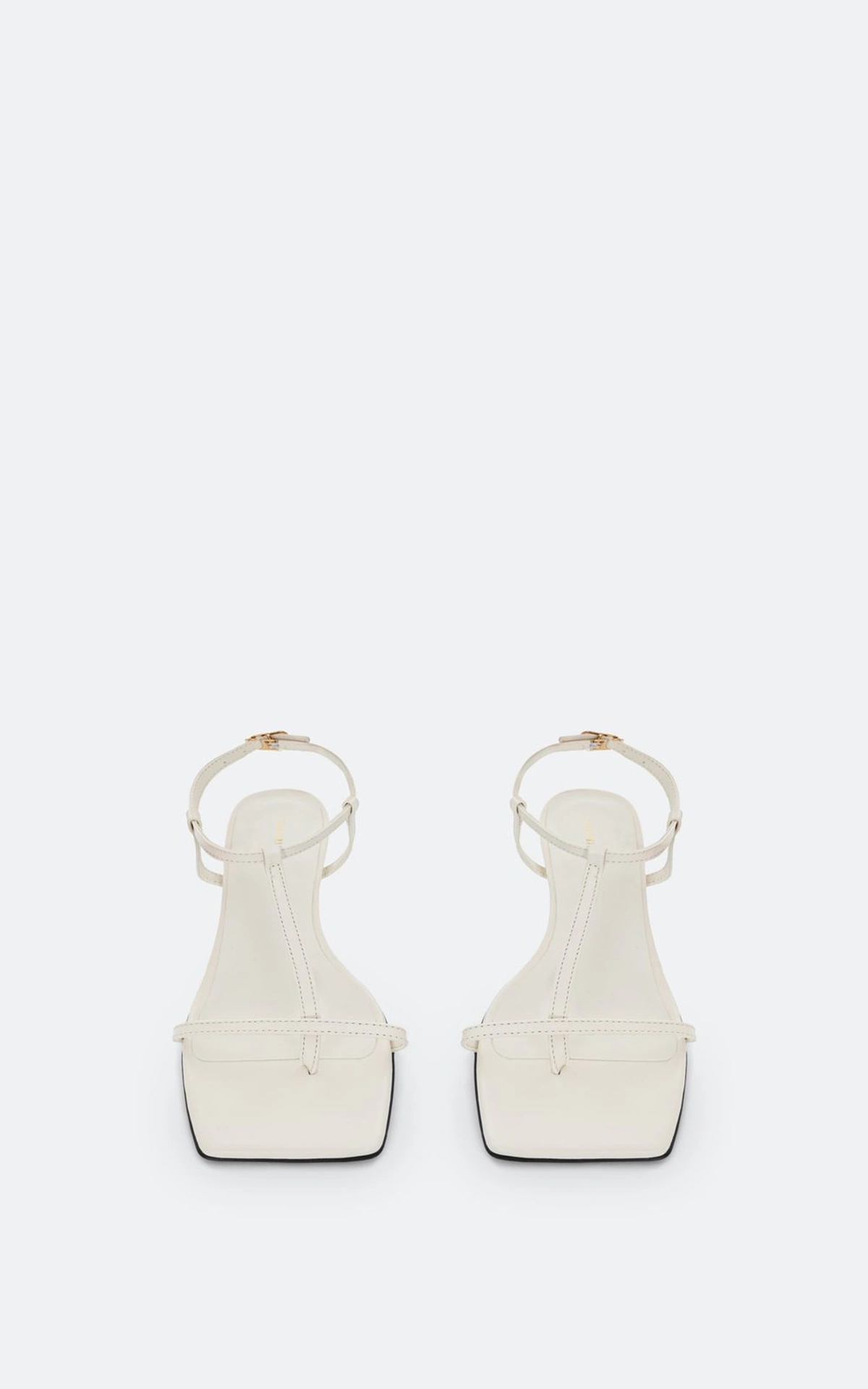Leather Heeled Sandals with Thin Straps