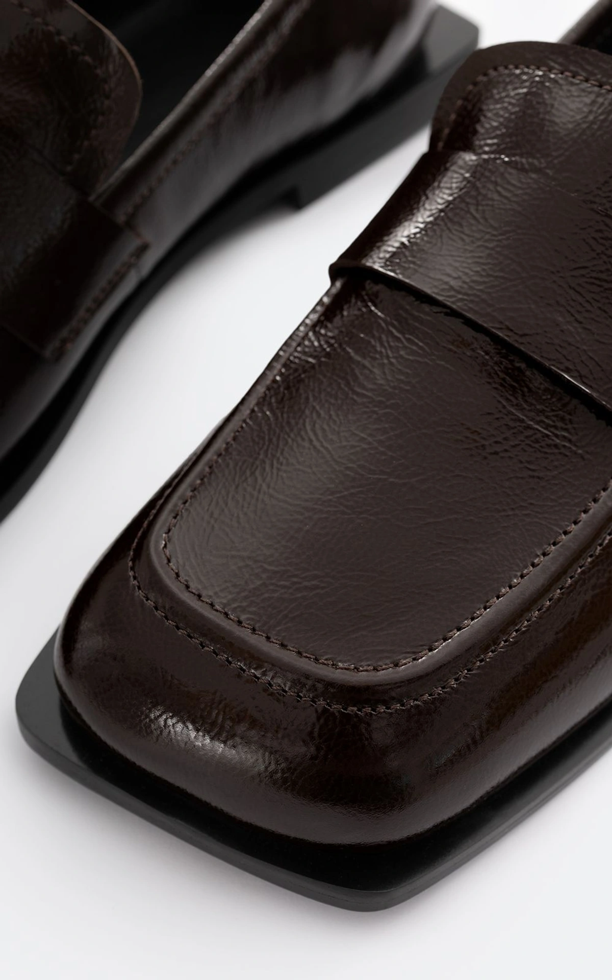 Patent Leather Loafers ELLIS with Square Toe