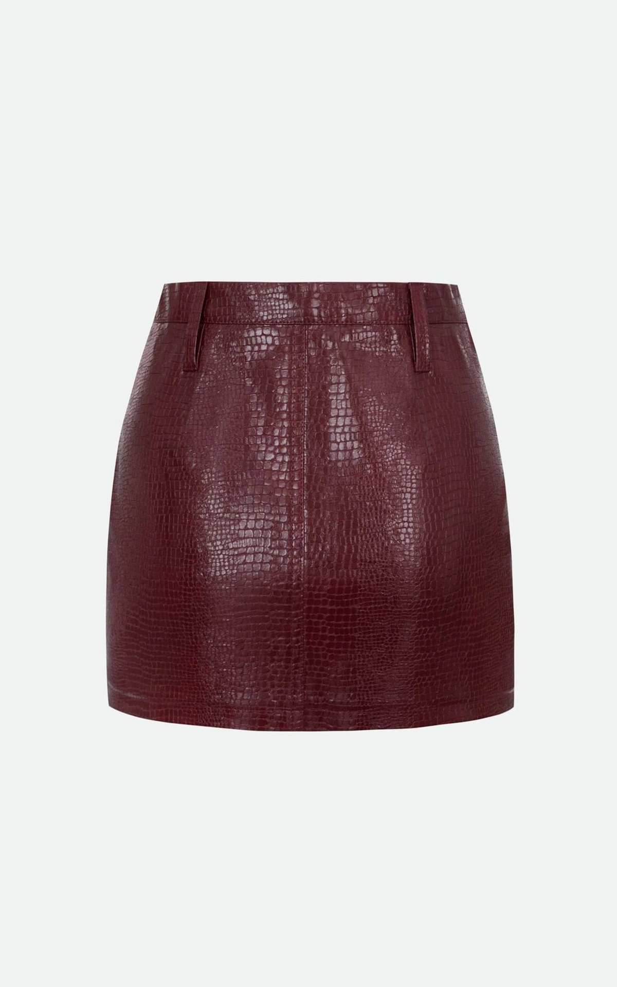 Mini Skirt in Textured Faux Leather