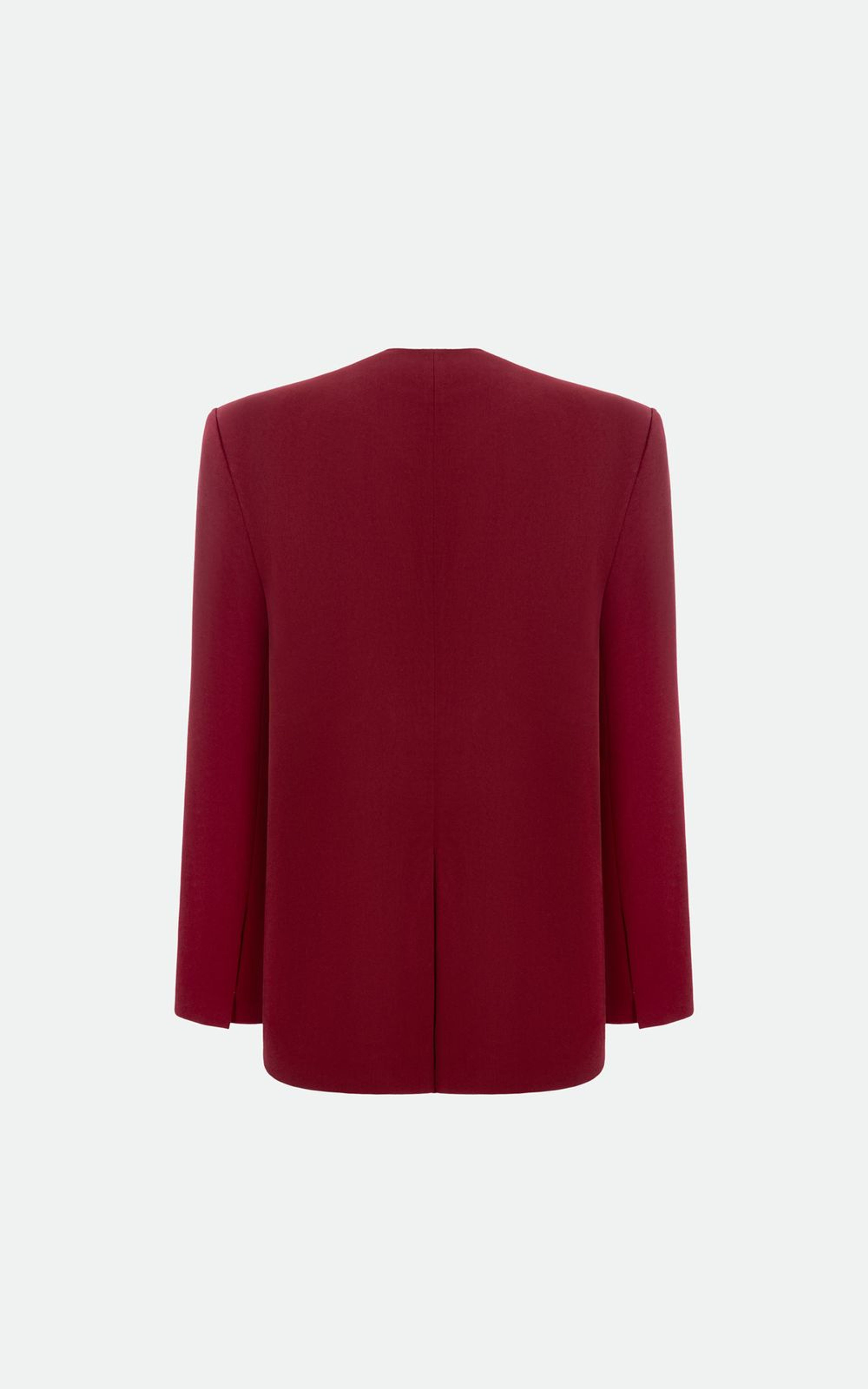 Collarless Tailored Jacket