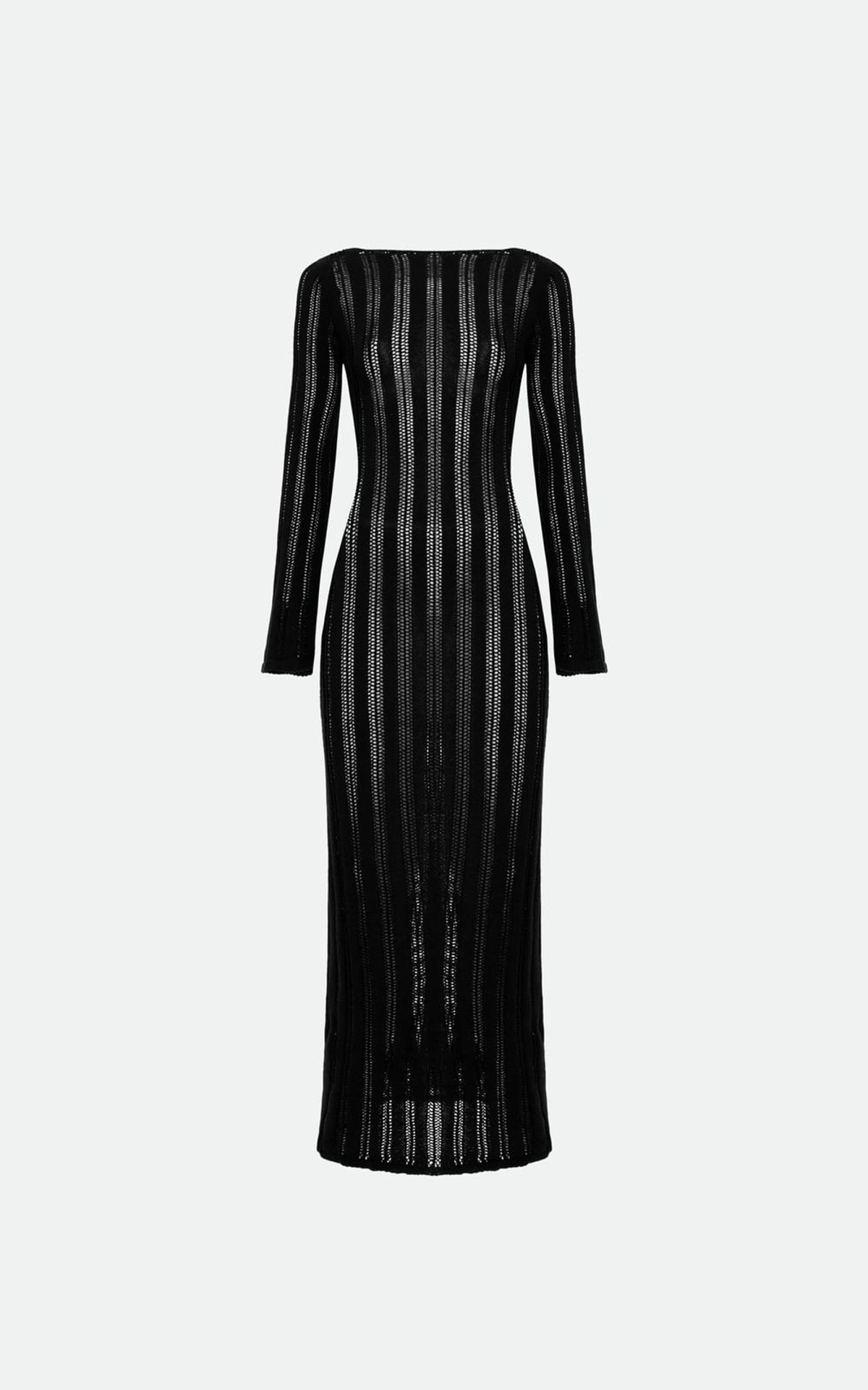 Hollow Knit Maxi Dress