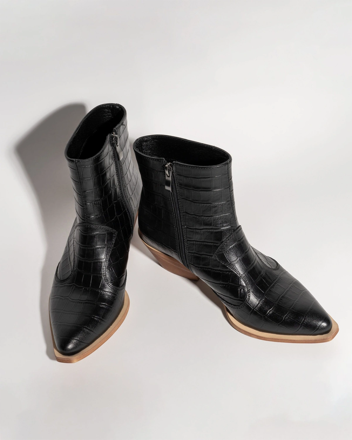 CROCO Leather Cowboy Boots