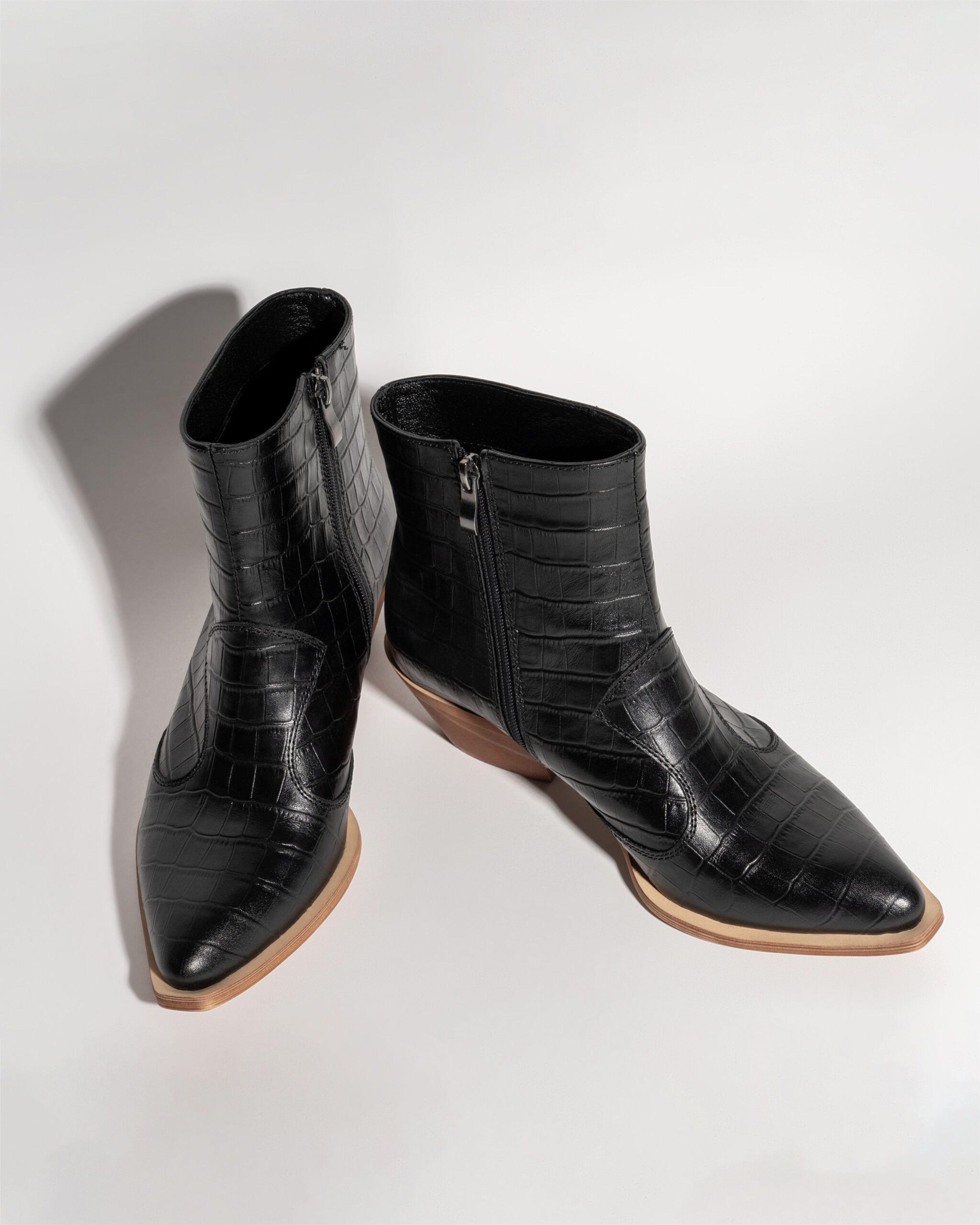 CROCO Leather Cowboy Boots