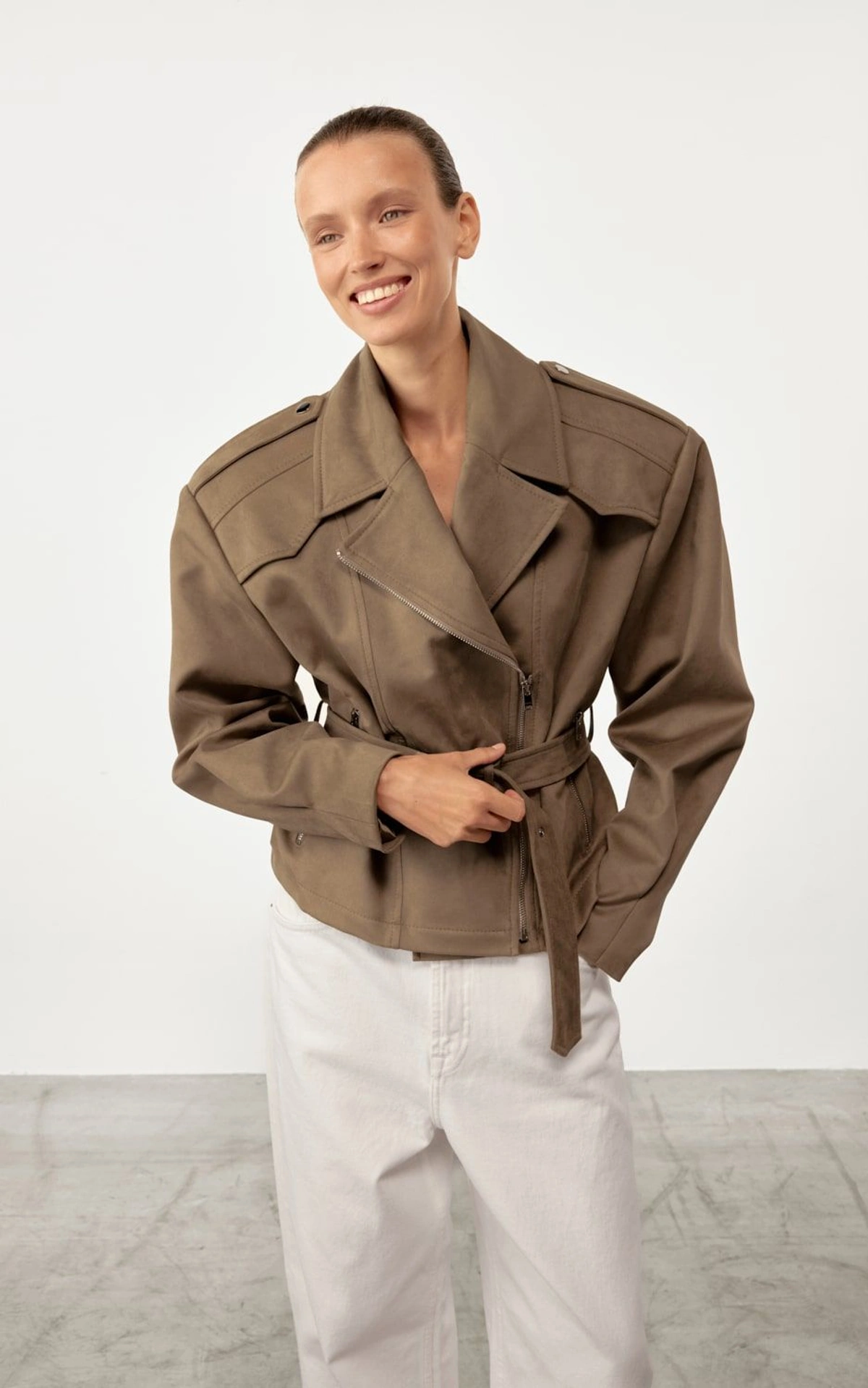 CAIRE Suede Biker Jacket