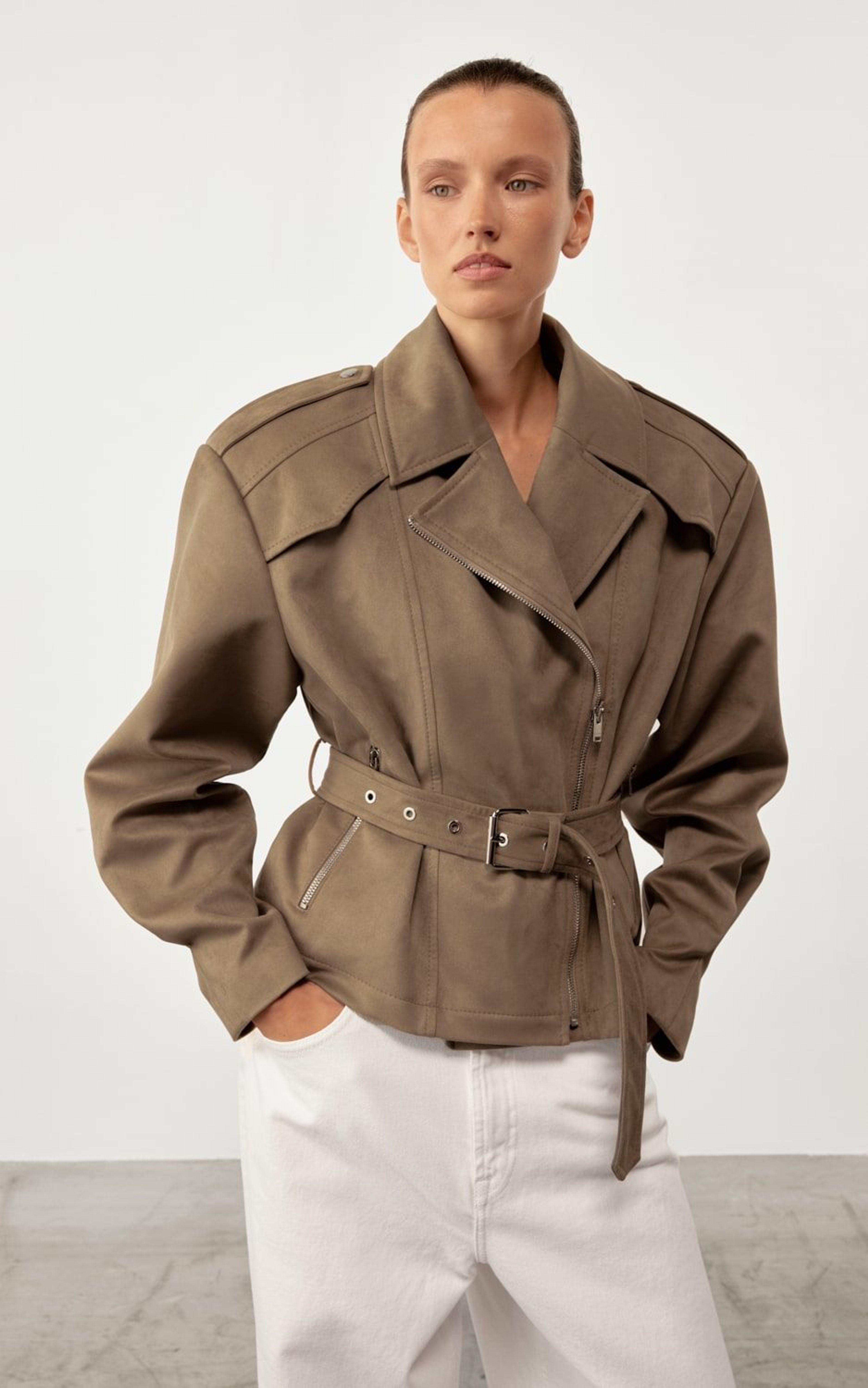 CAIRE Suede Biker Jacket