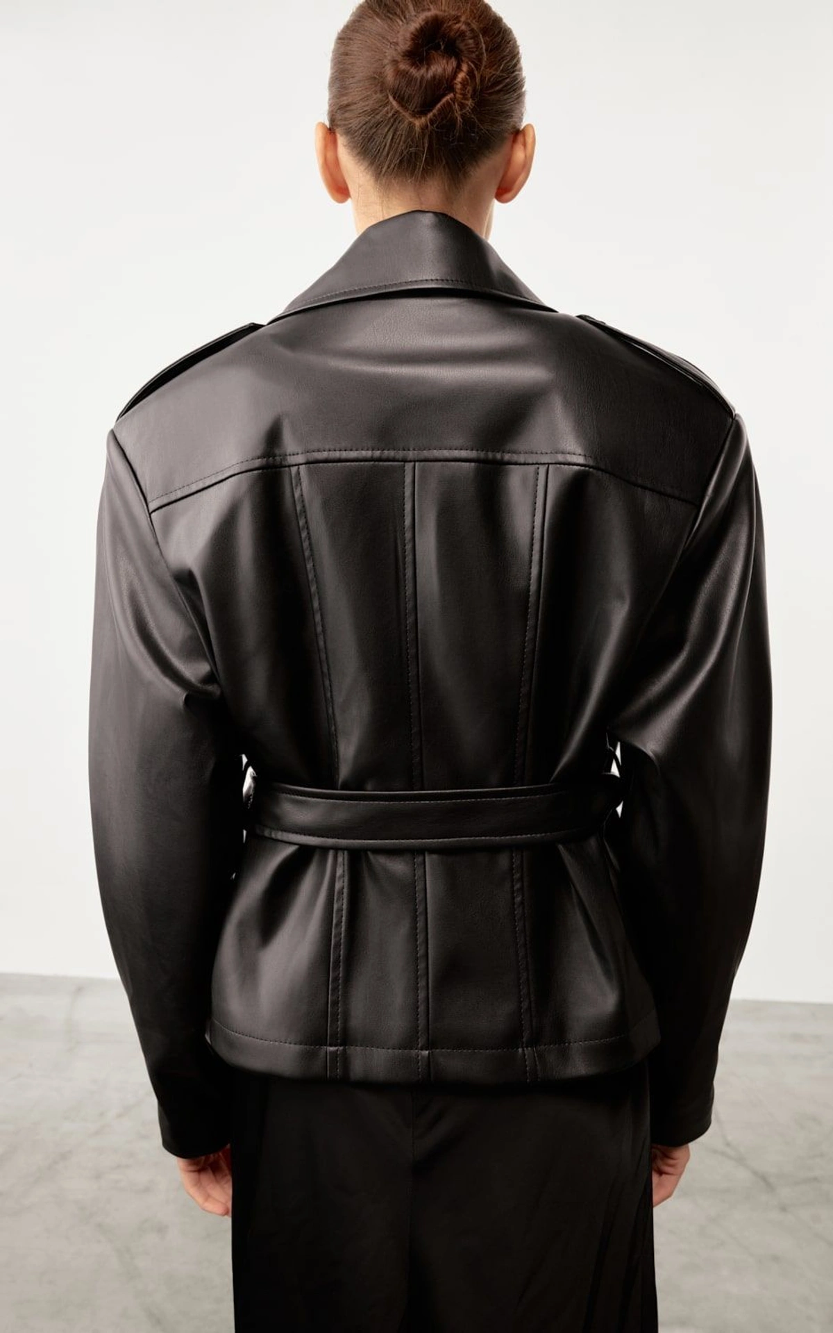 CAIRE Faux Leather Biker Jacket