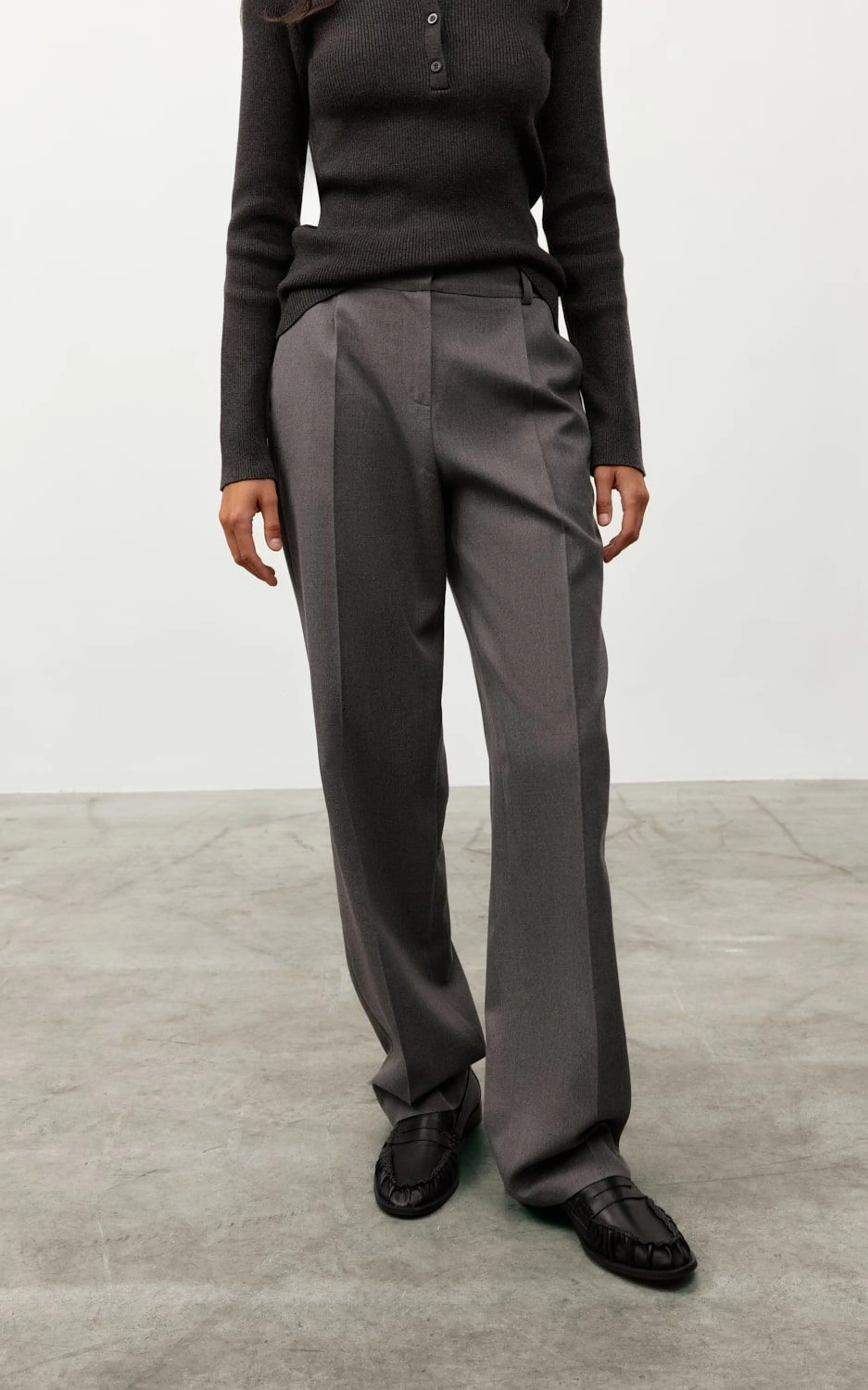 Straight Pants with Sharp Creases