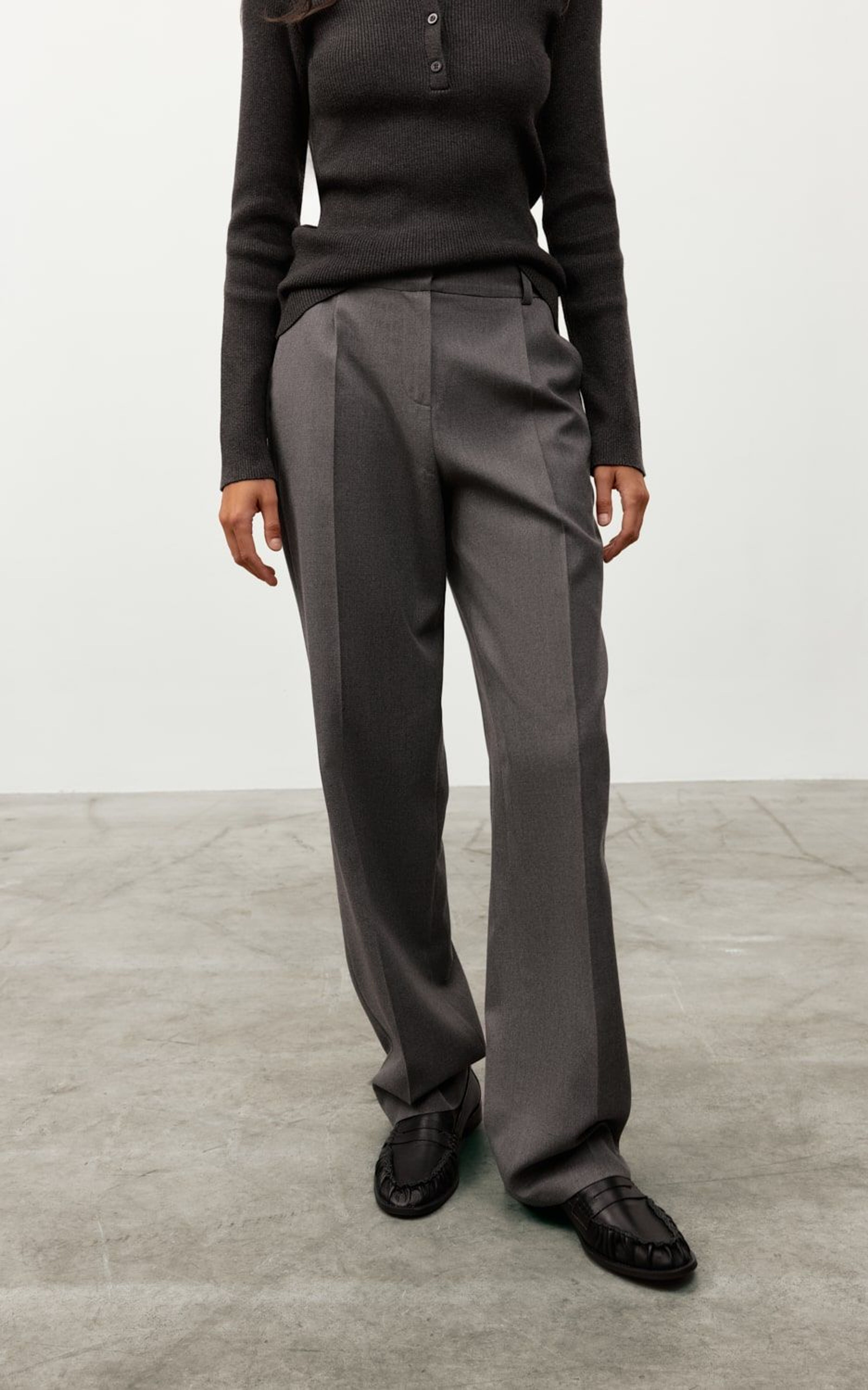 Straight Pants with Sharp Creases