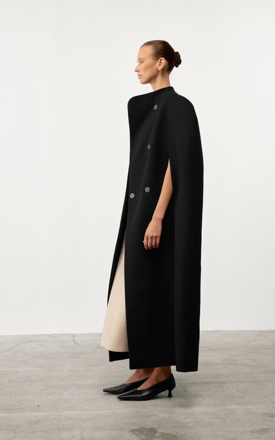 BB 3WAY CAPE COAT ブラック Winter black Wool Cape Coat 3373 – Xiaolizi