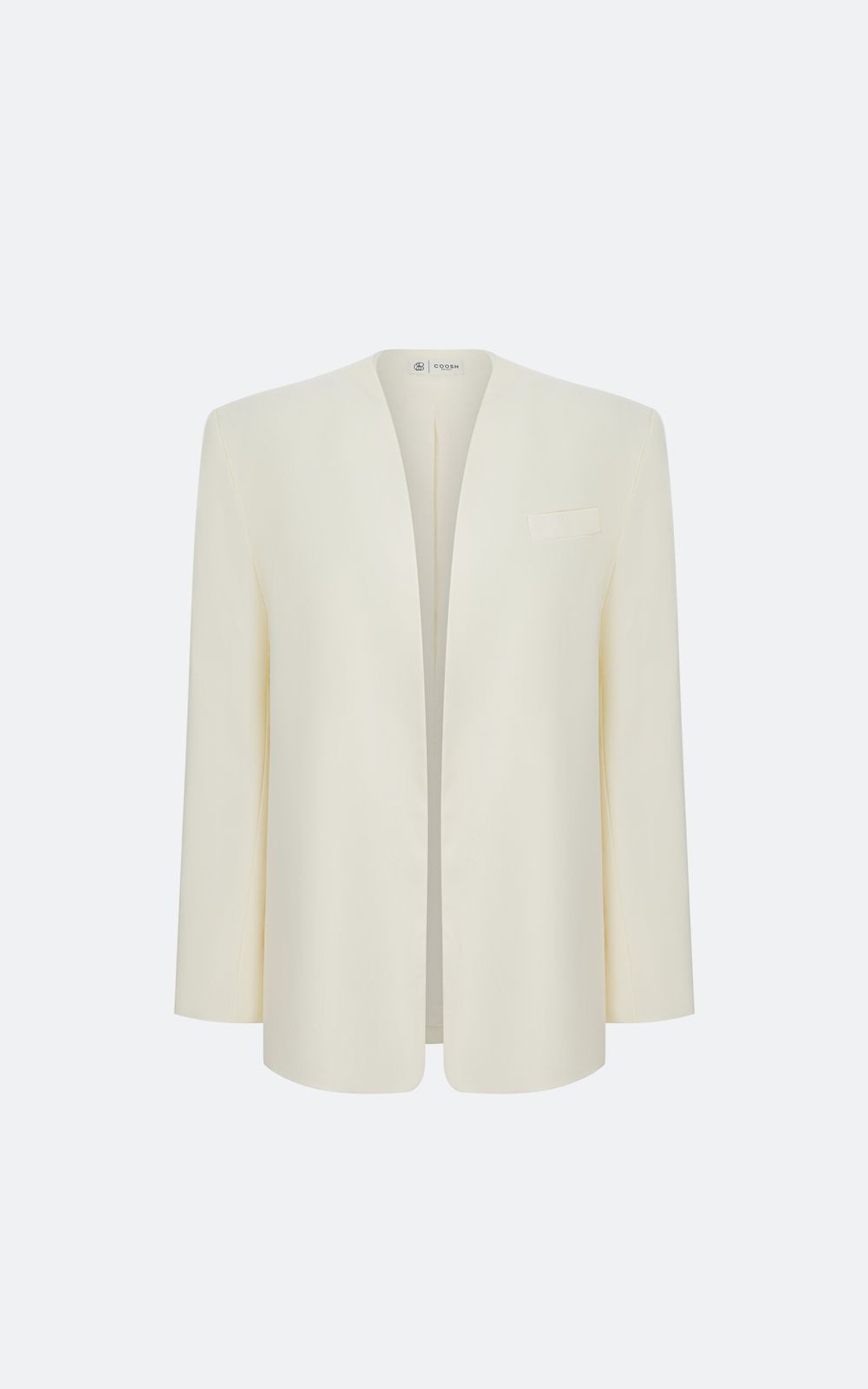 Collarless Tailored Jacket