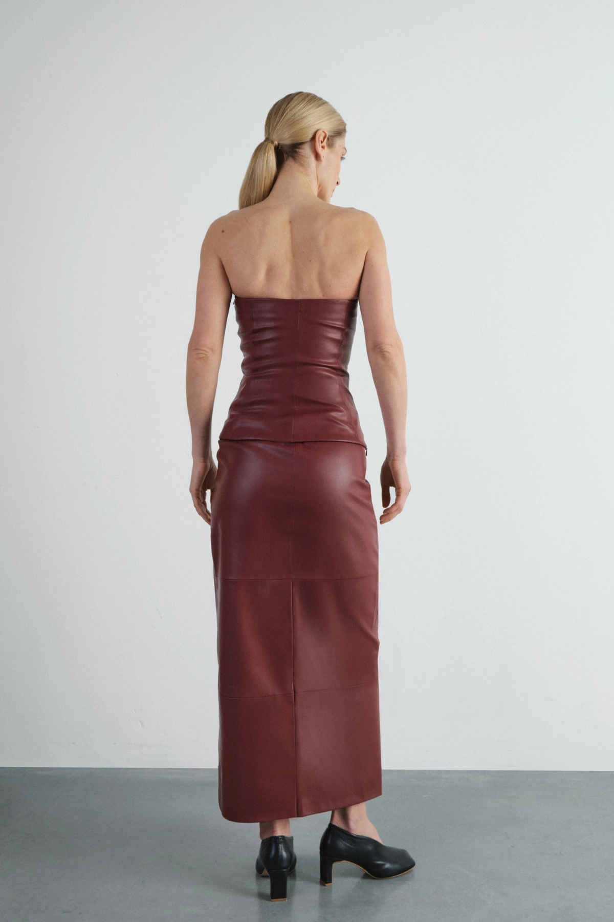 Faux Leather Corset