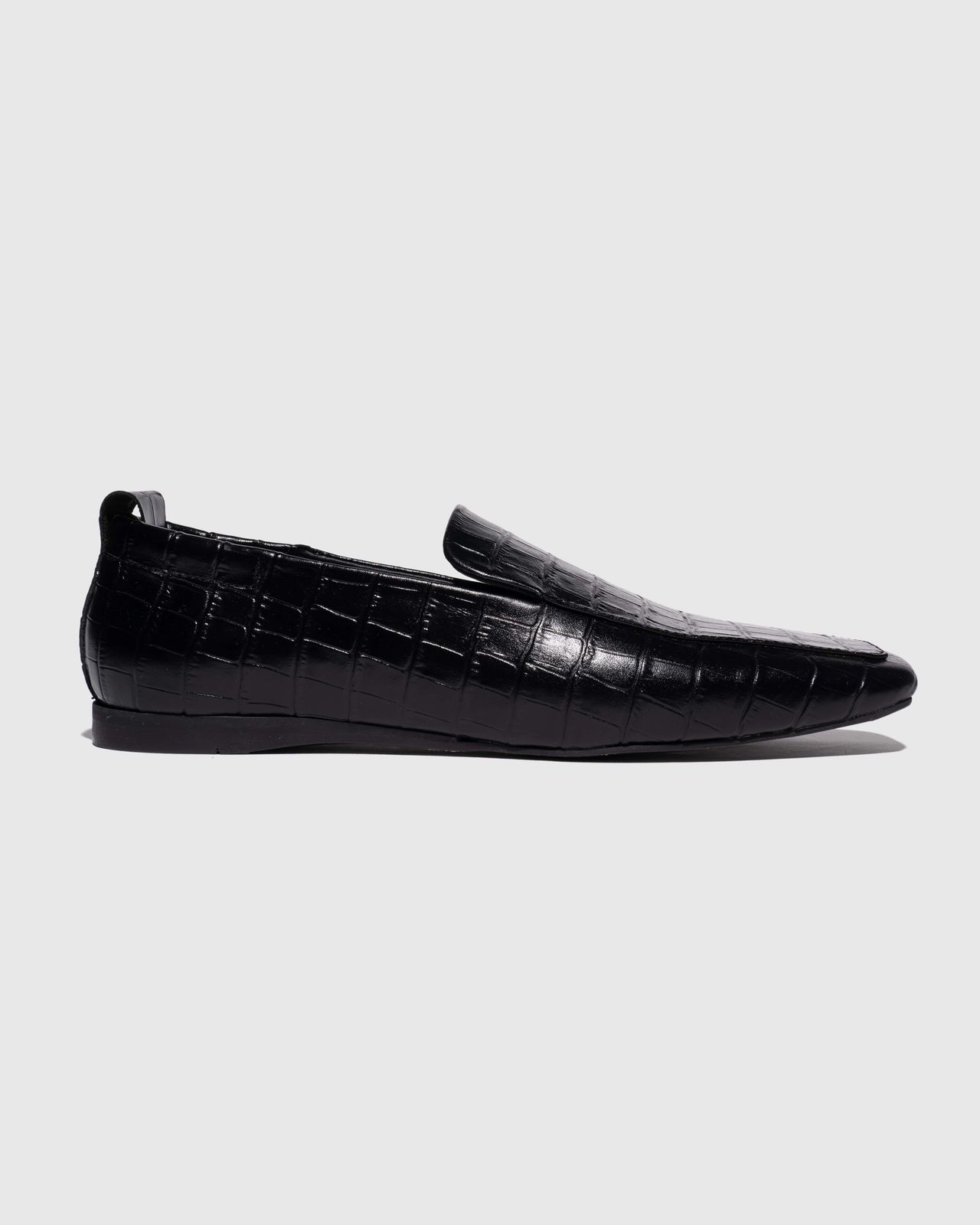 SQUARE TOE LACE UP LOAFERS