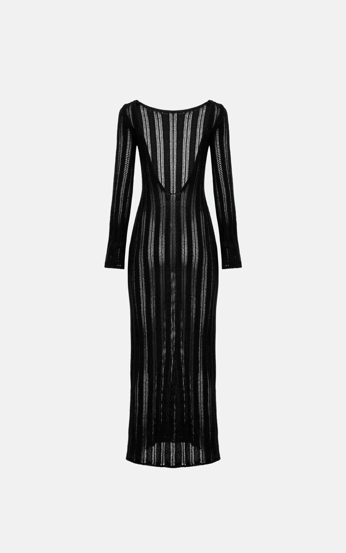 Hollow Knit Maxi Dress