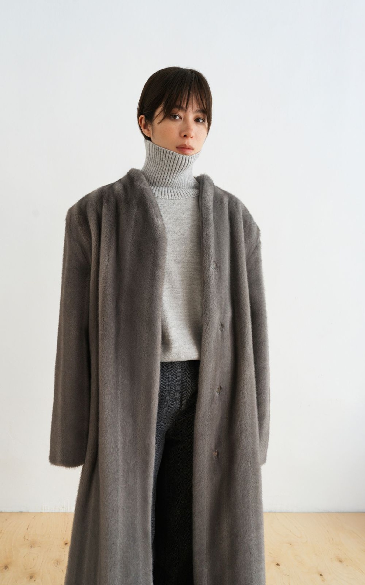 Faux-Fur Coat in Vintage Style