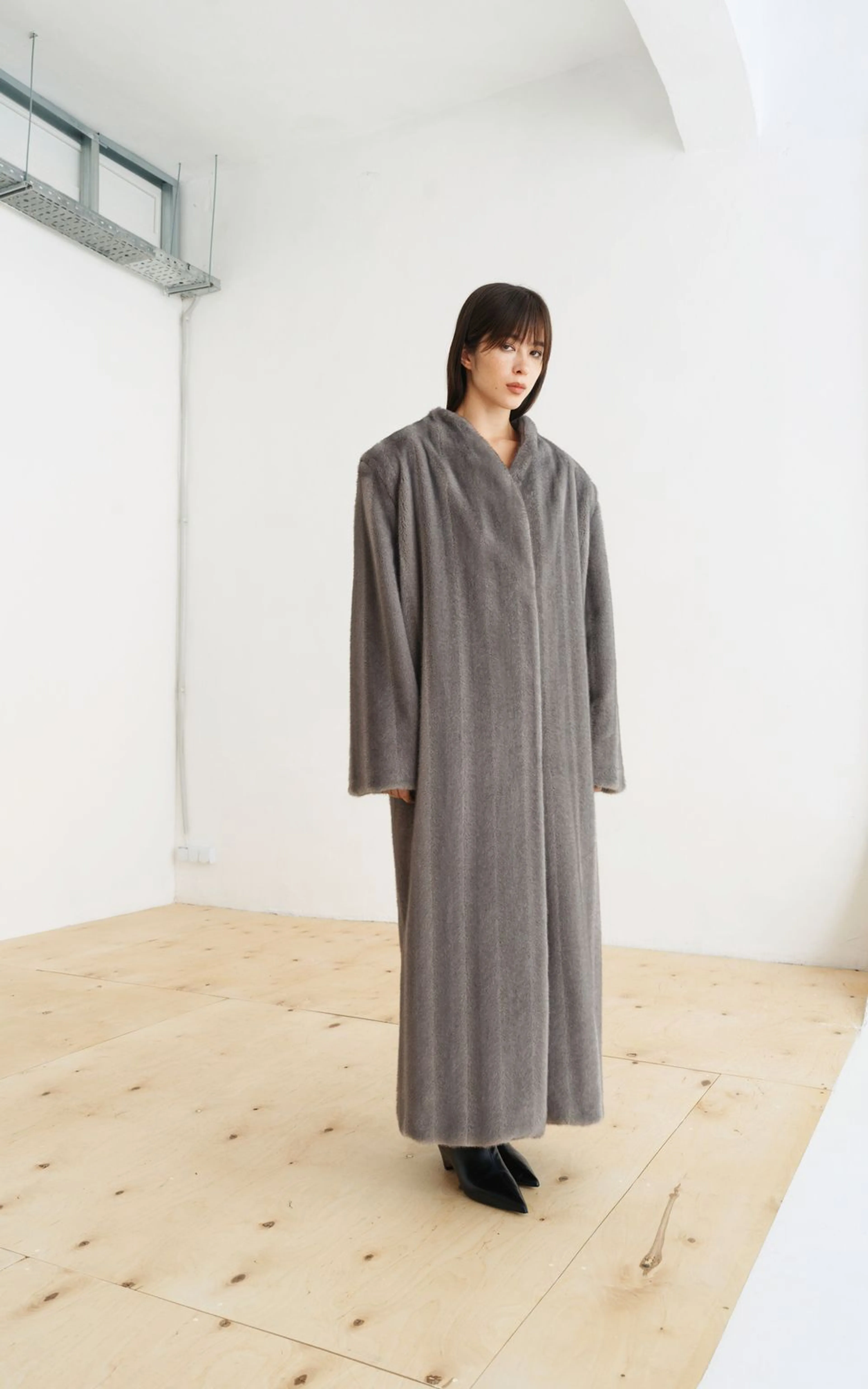 Faux-Fur Coat in Vintage Style