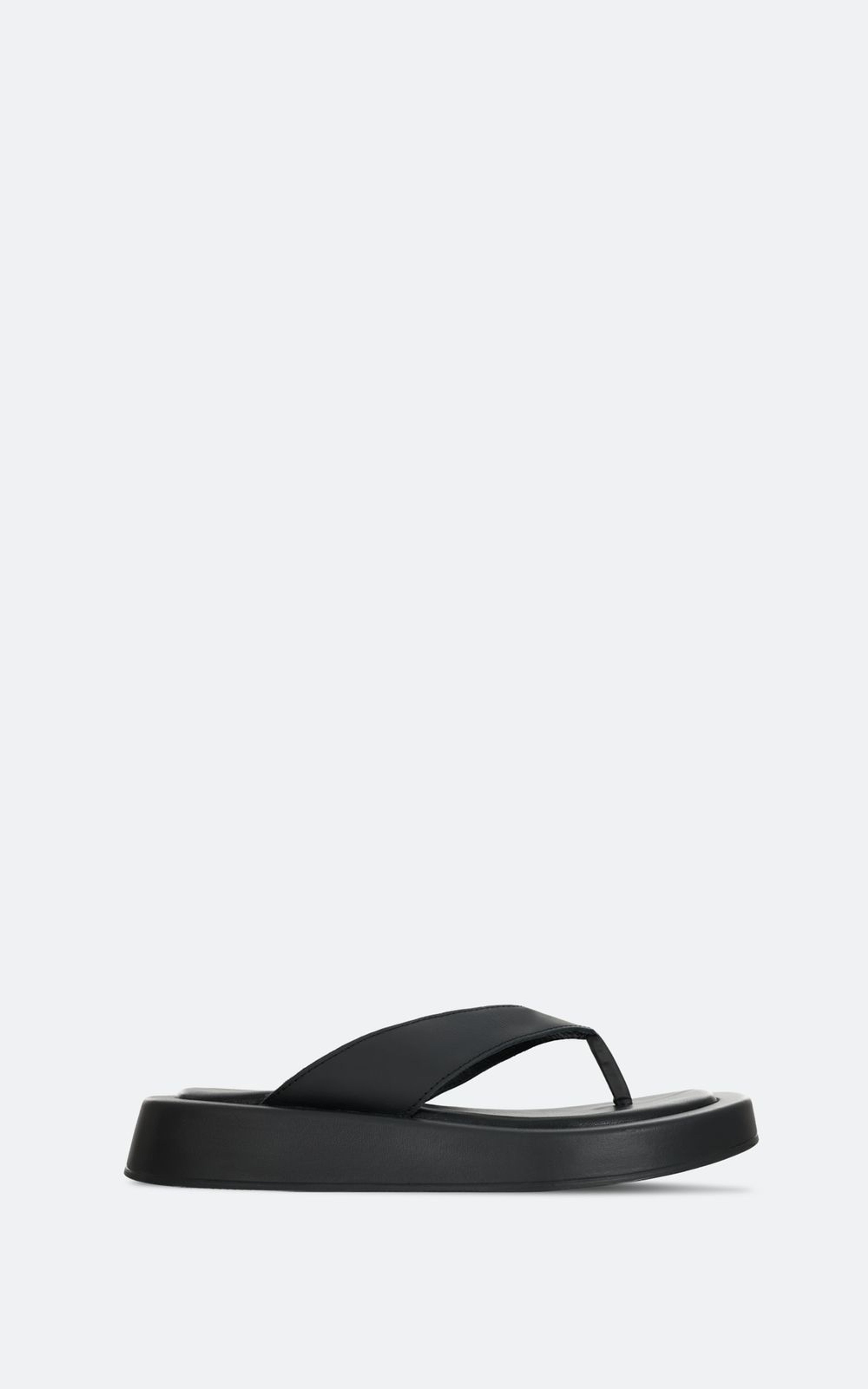 High Sole Leather Sliders SOLENNE