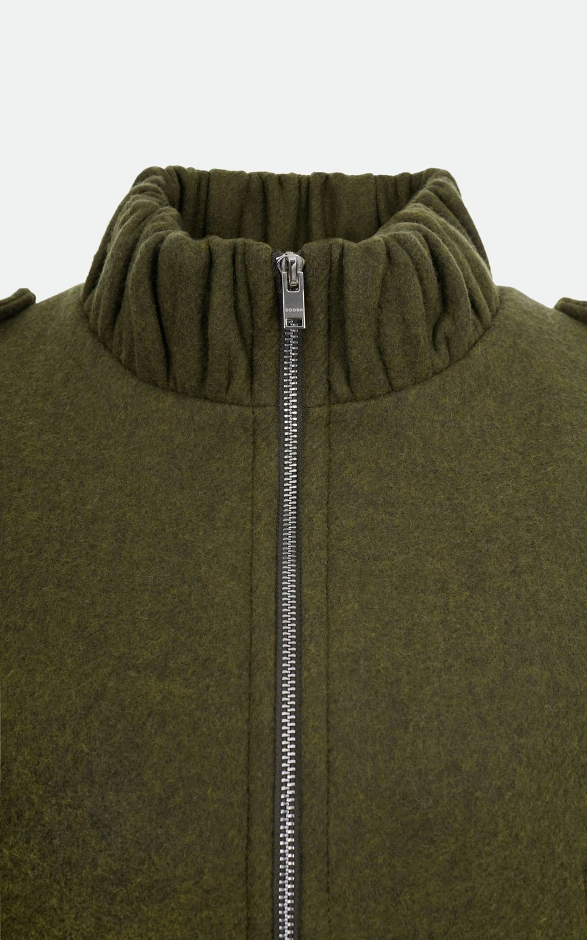 KATE Cropped Wool Bomber Jacket