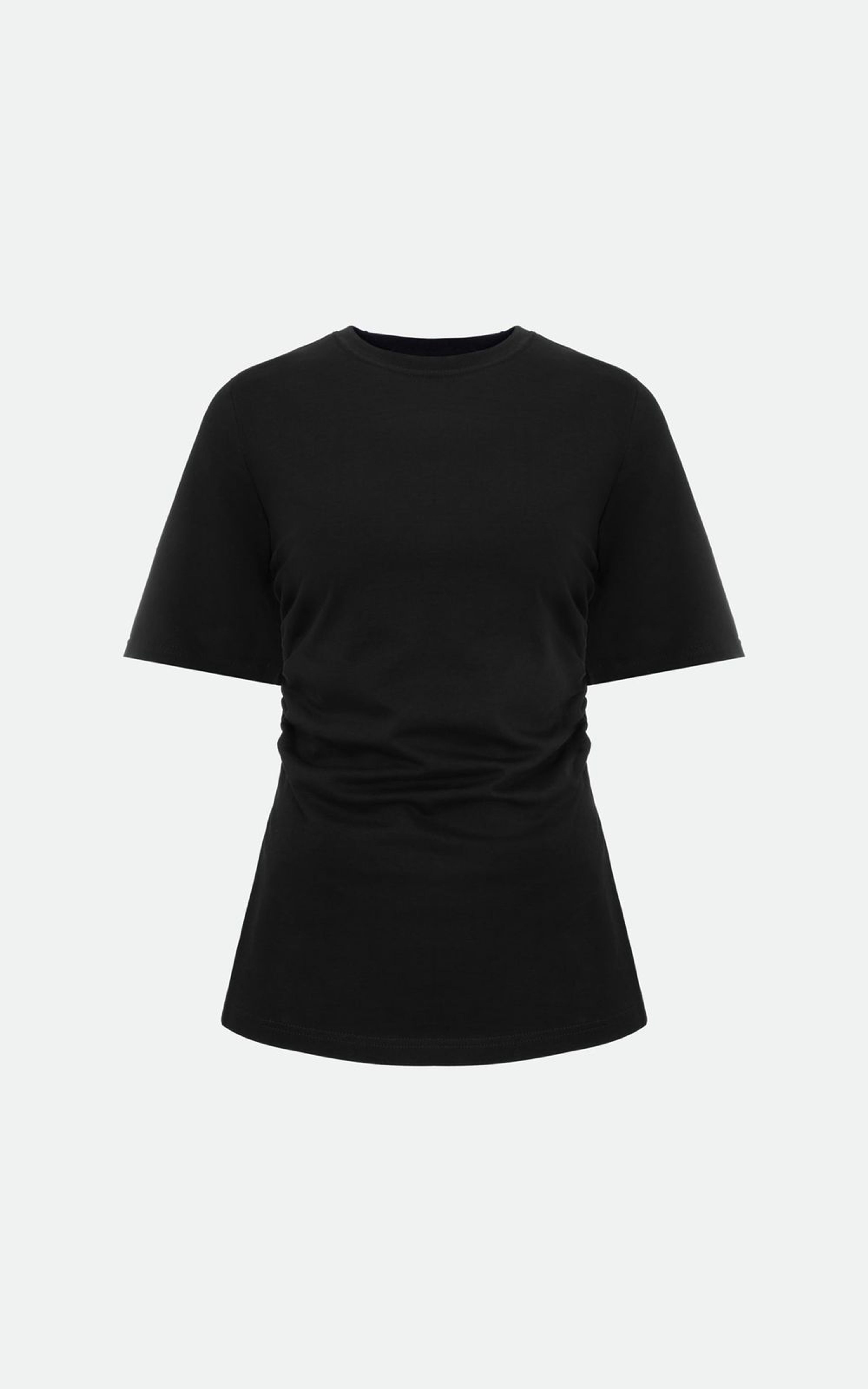 T-shirt z Drapowaniem i Poduszkami na Ramionach