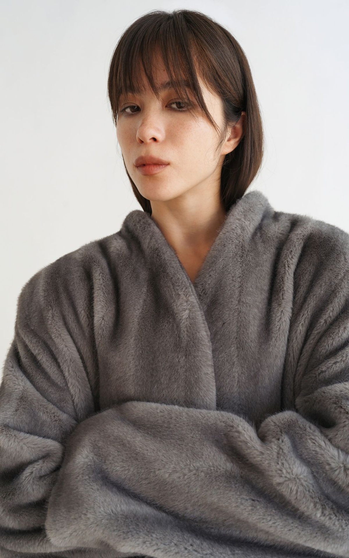 Faux-Fur Coat in Vintage Style