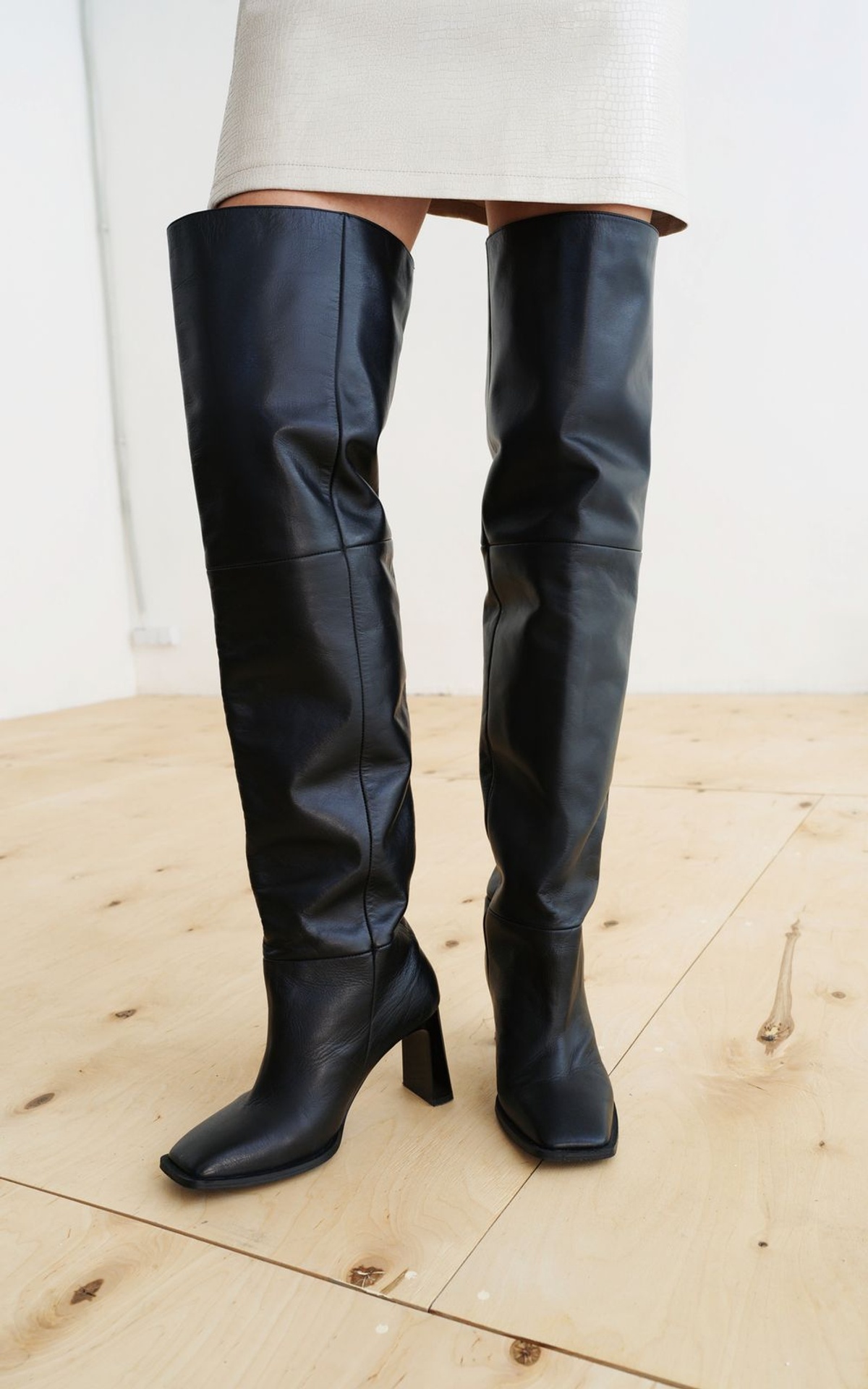 Over-the-Knee Boots with Wide Shaft