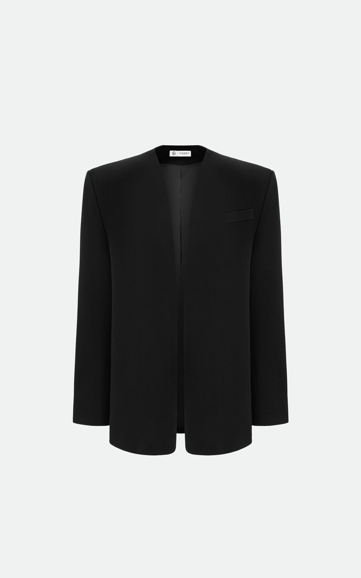 Collarless Tailored Jacket