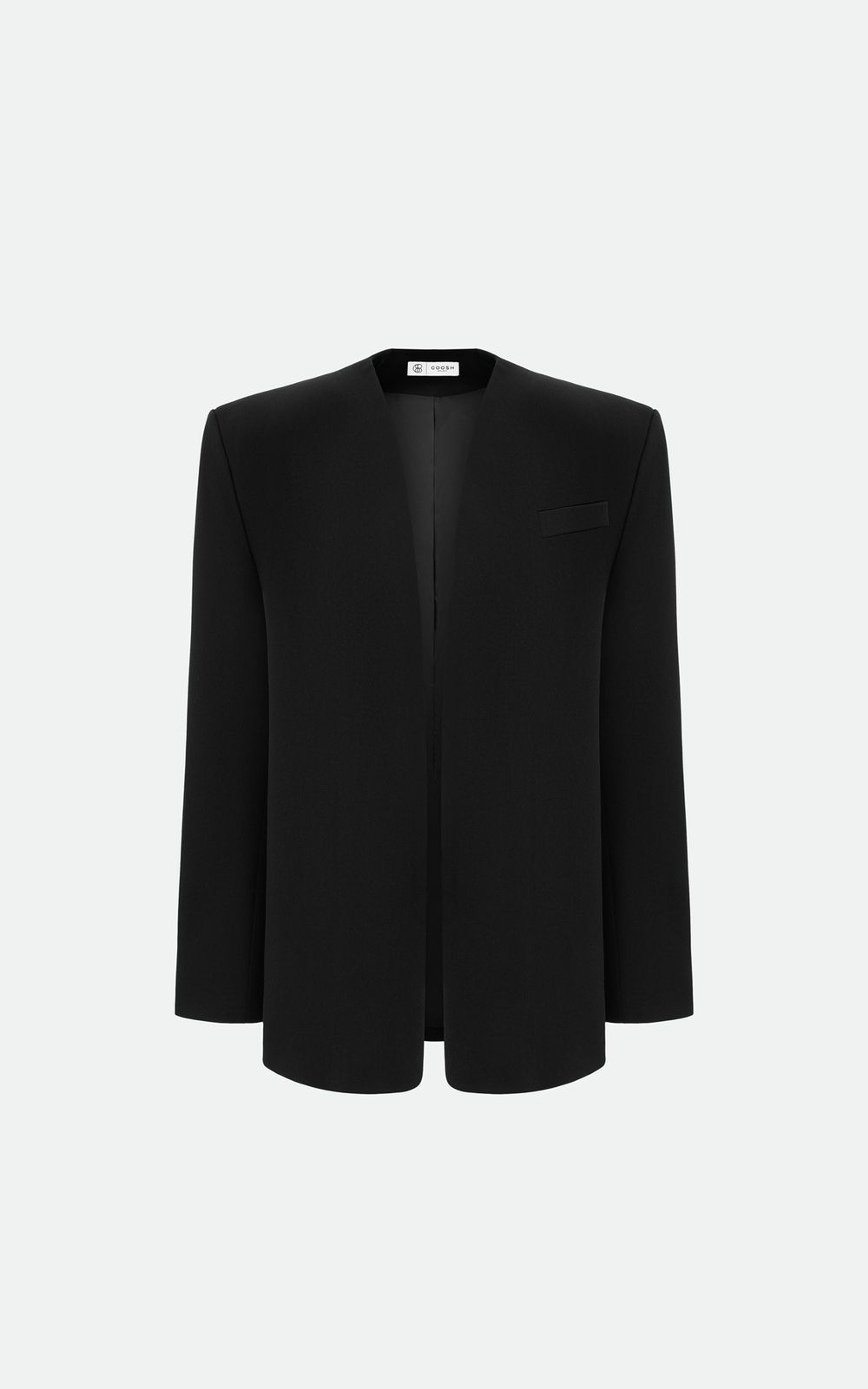 Жакет без лацканів прямого крою