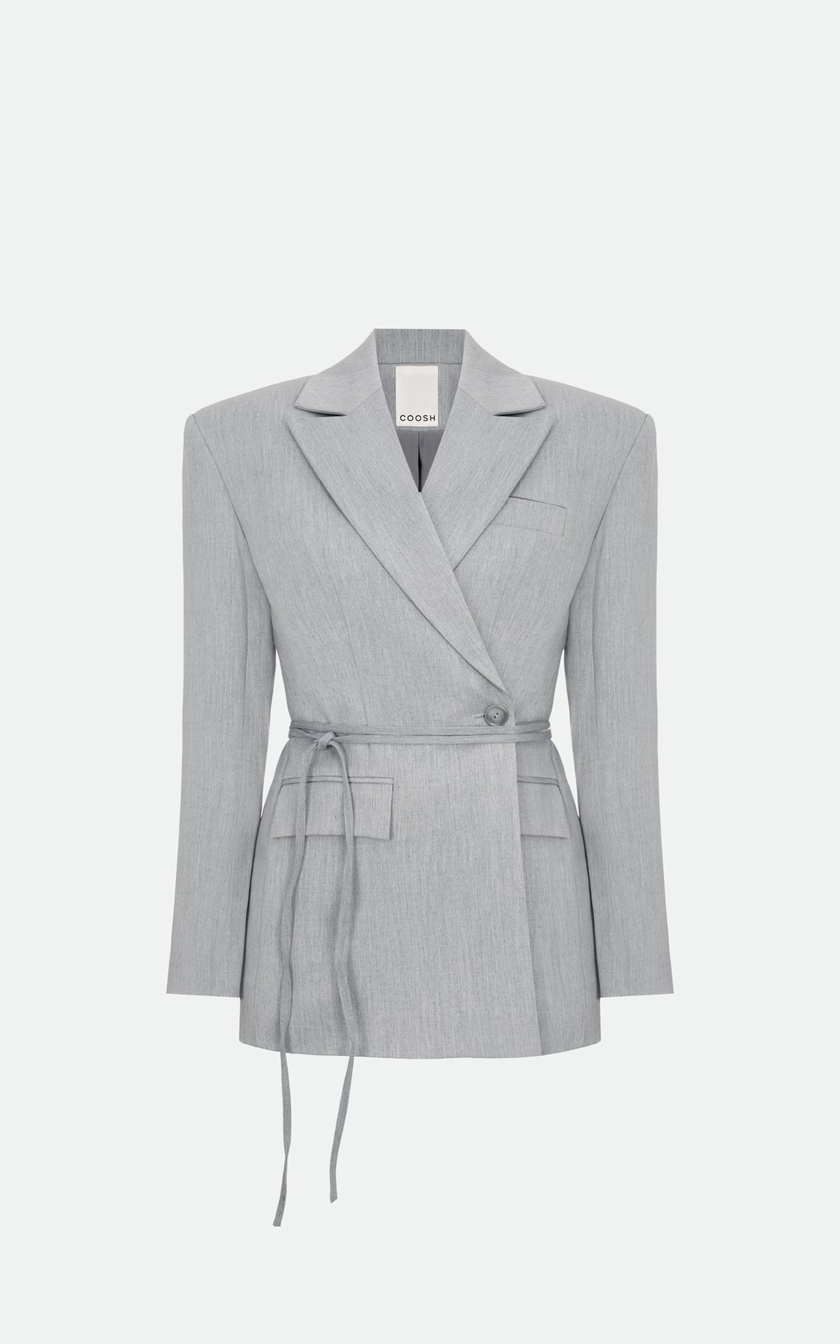 High Neck Vest with Button Closures - Grey | COOSH