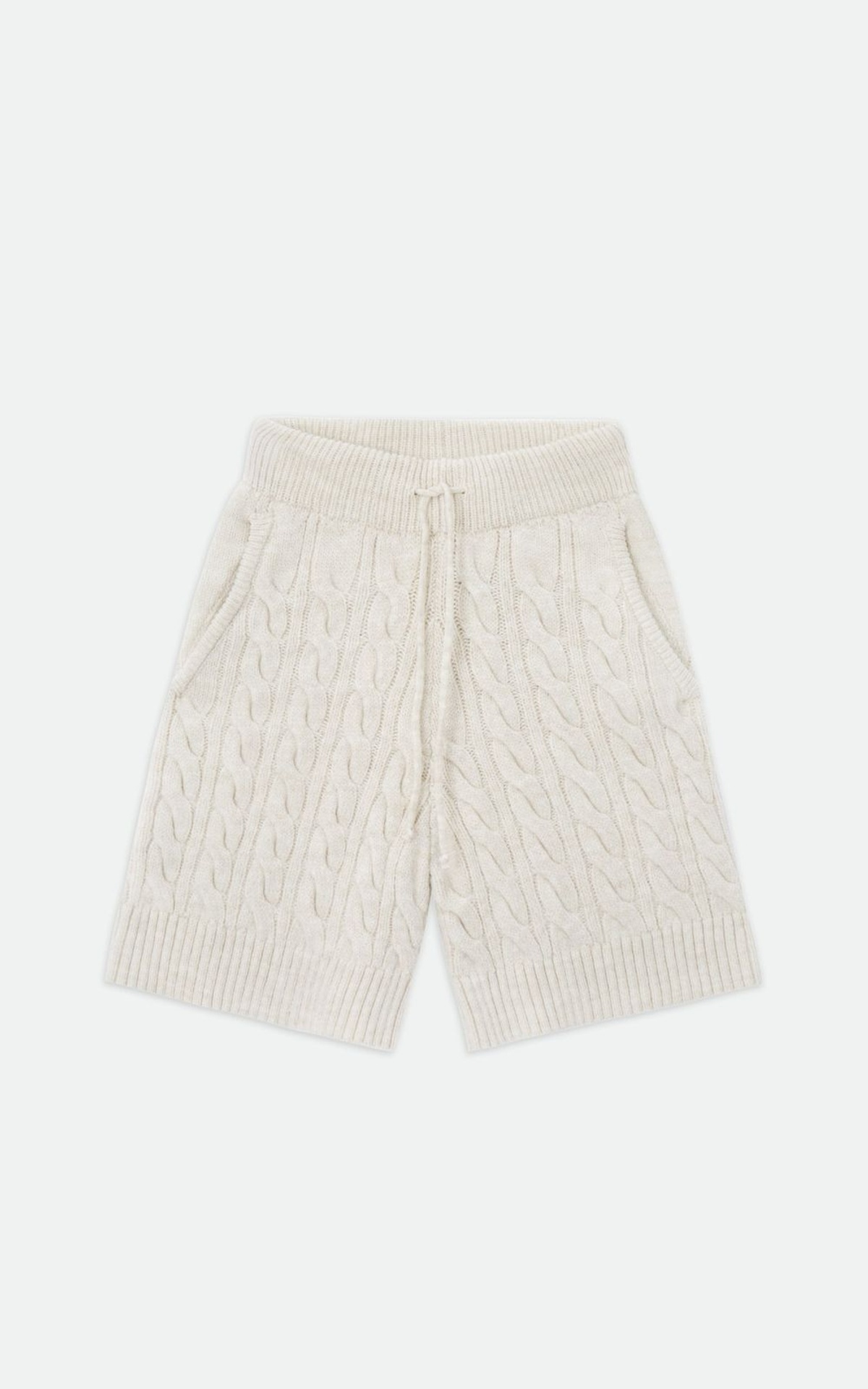 Cable-Knit Wool Shorts