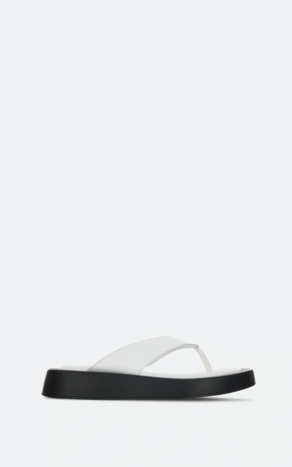 High Sole Leather Sliders SOLENNE