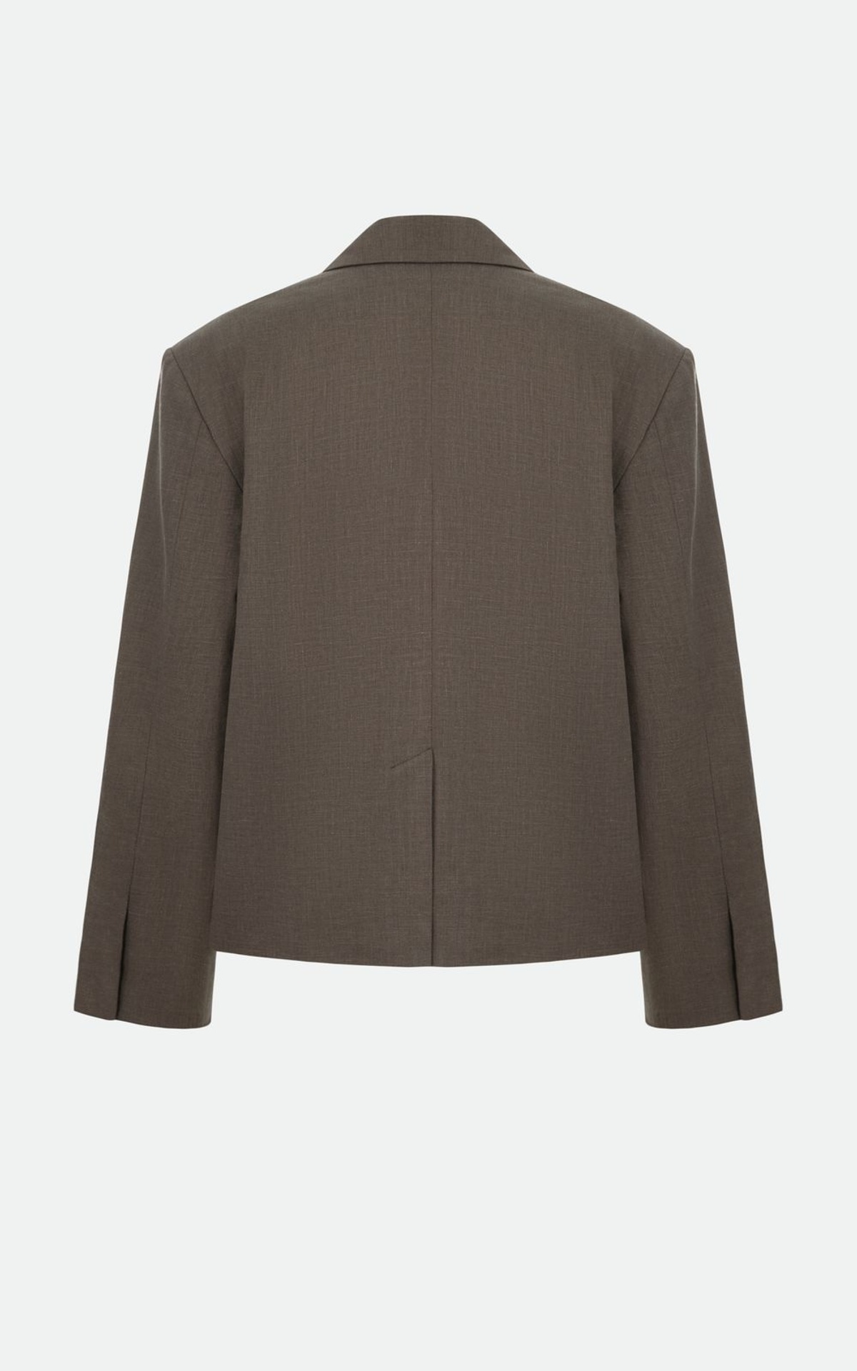 ARNE Straight-Cut Linen Blazer with Shoulder Pads