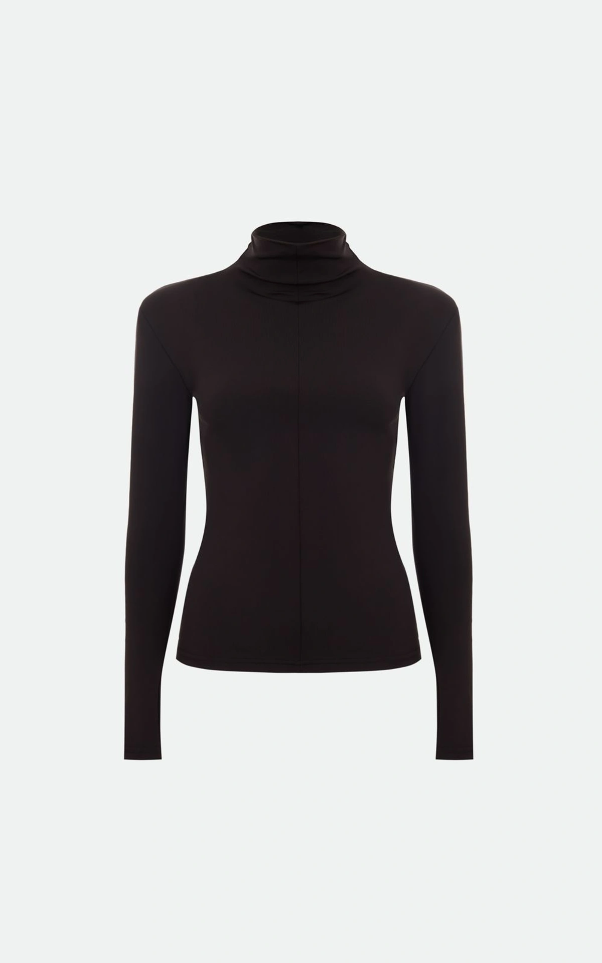 Dopasowany longsleeve z poduszkami na ramionach