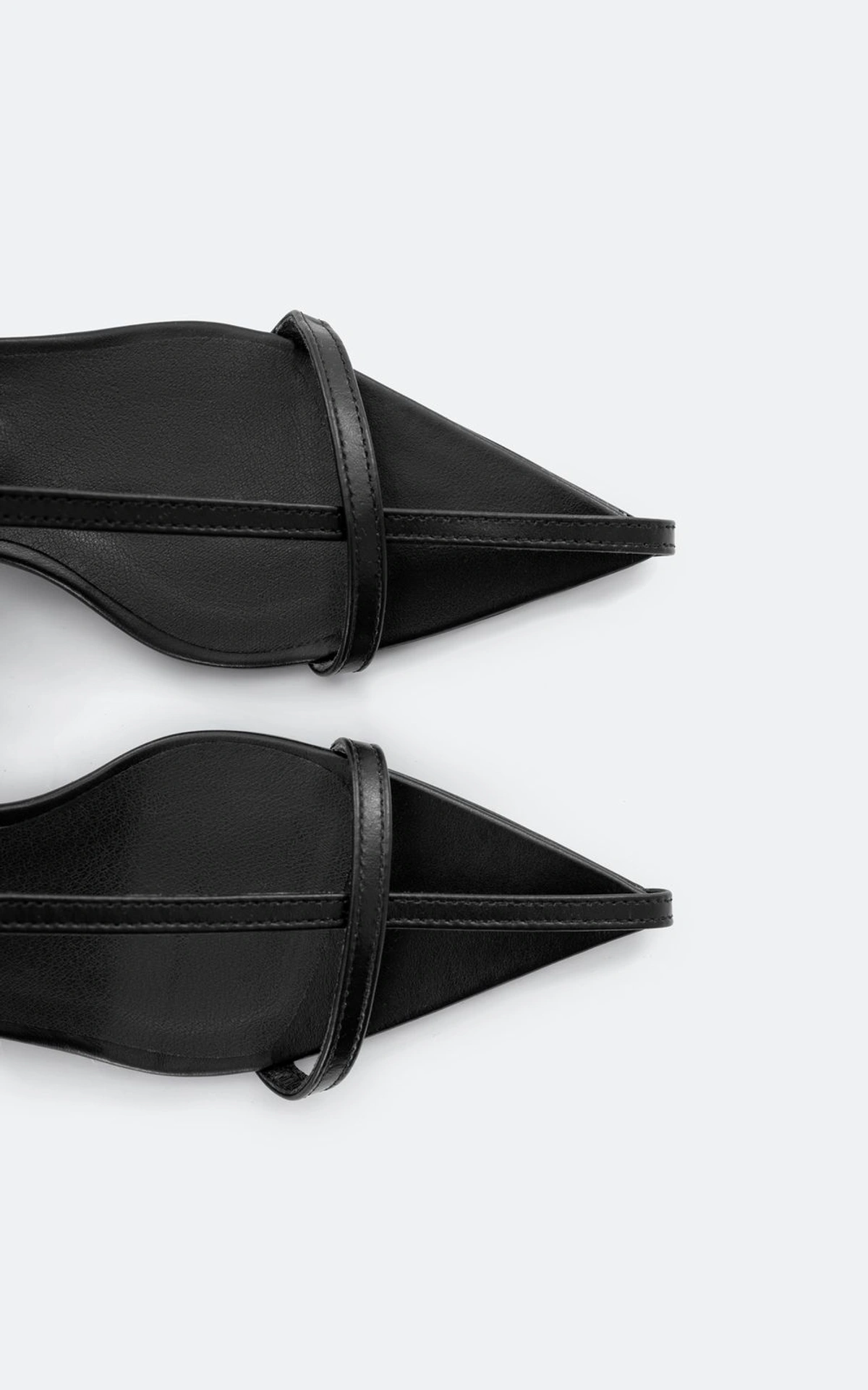 Leather T-Bar Sandals with Pointed Toe